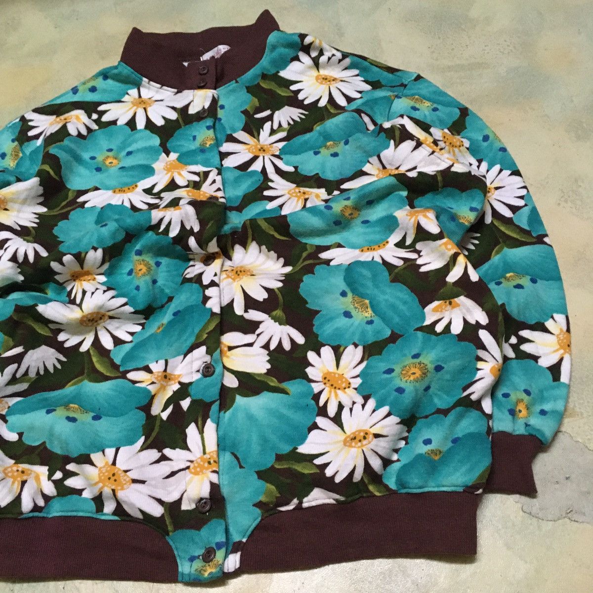 Japanese Brand Japanese Brand Bomber Style Jacket Floral Motive Full Print Size US XL / EU 56 / 4 - 4 Thumbnail