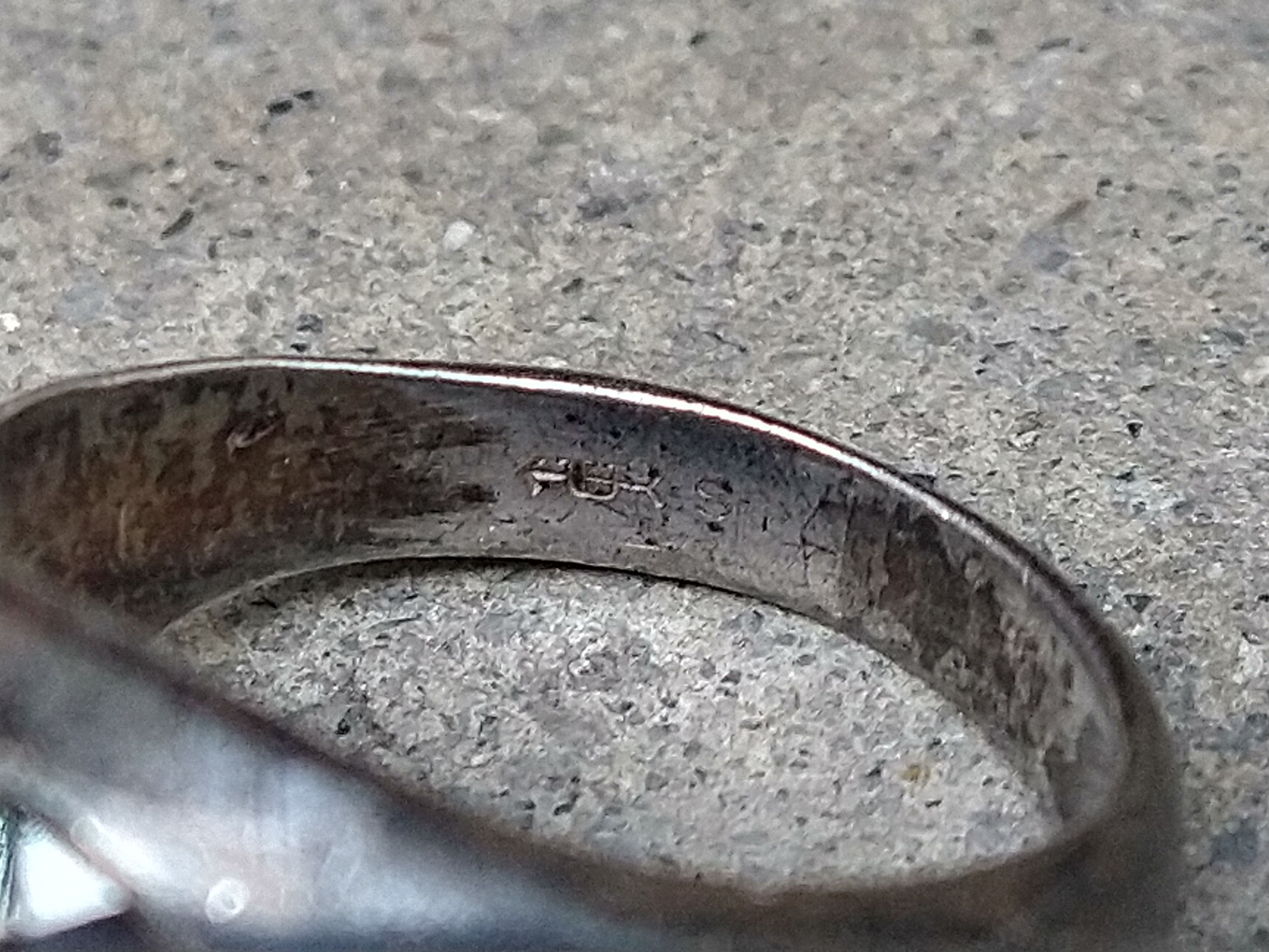 Other Vintage Sterling Silver Ring Size 9.5 Hematite Round Faceted Size ONE SIZE - 13 Thumbnail
