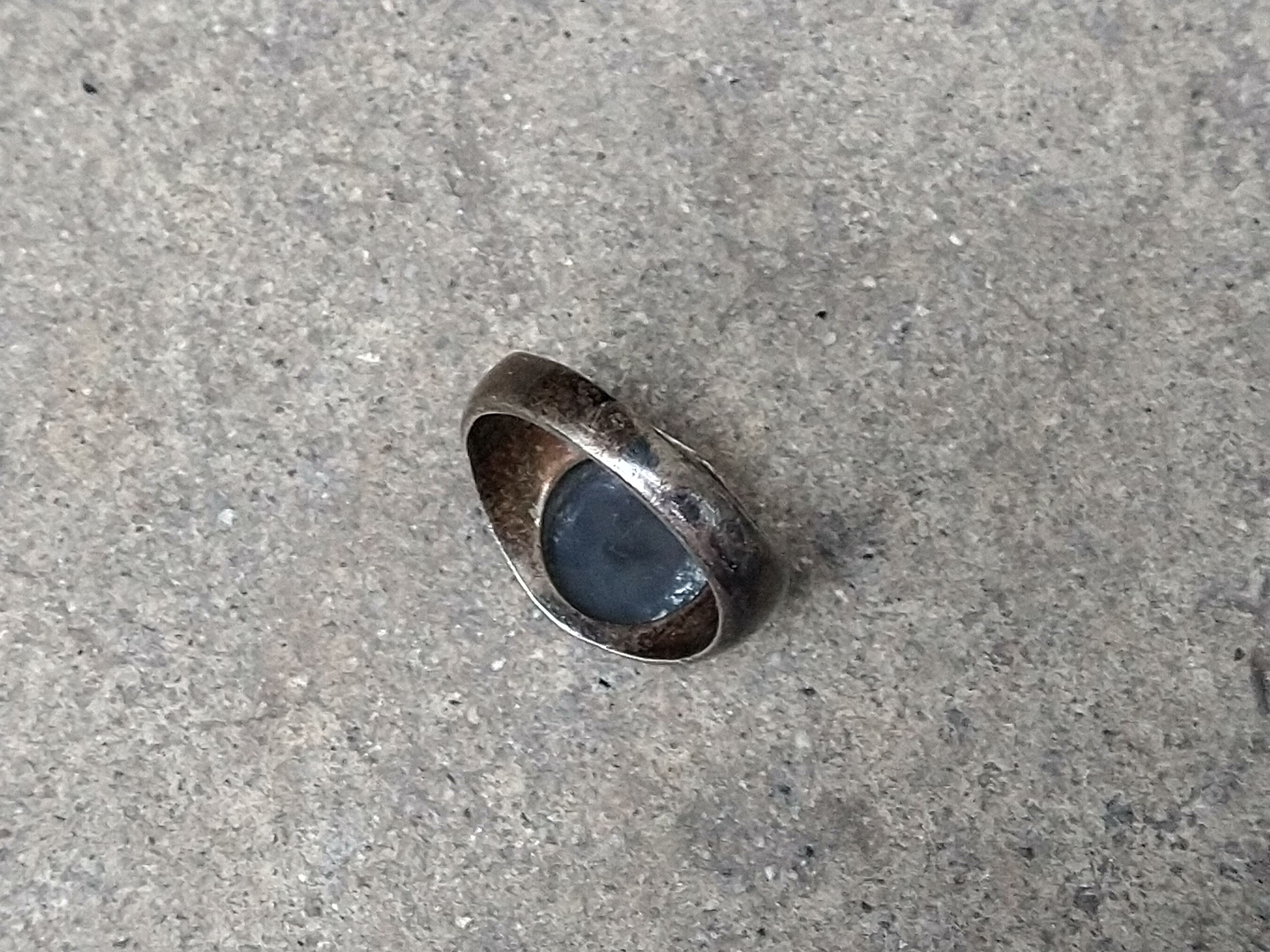 Other Vintage Sterling Silver Ring Size 9.5 Hematite Round Faceted Size ONE SIZE - 12 Thumbnail