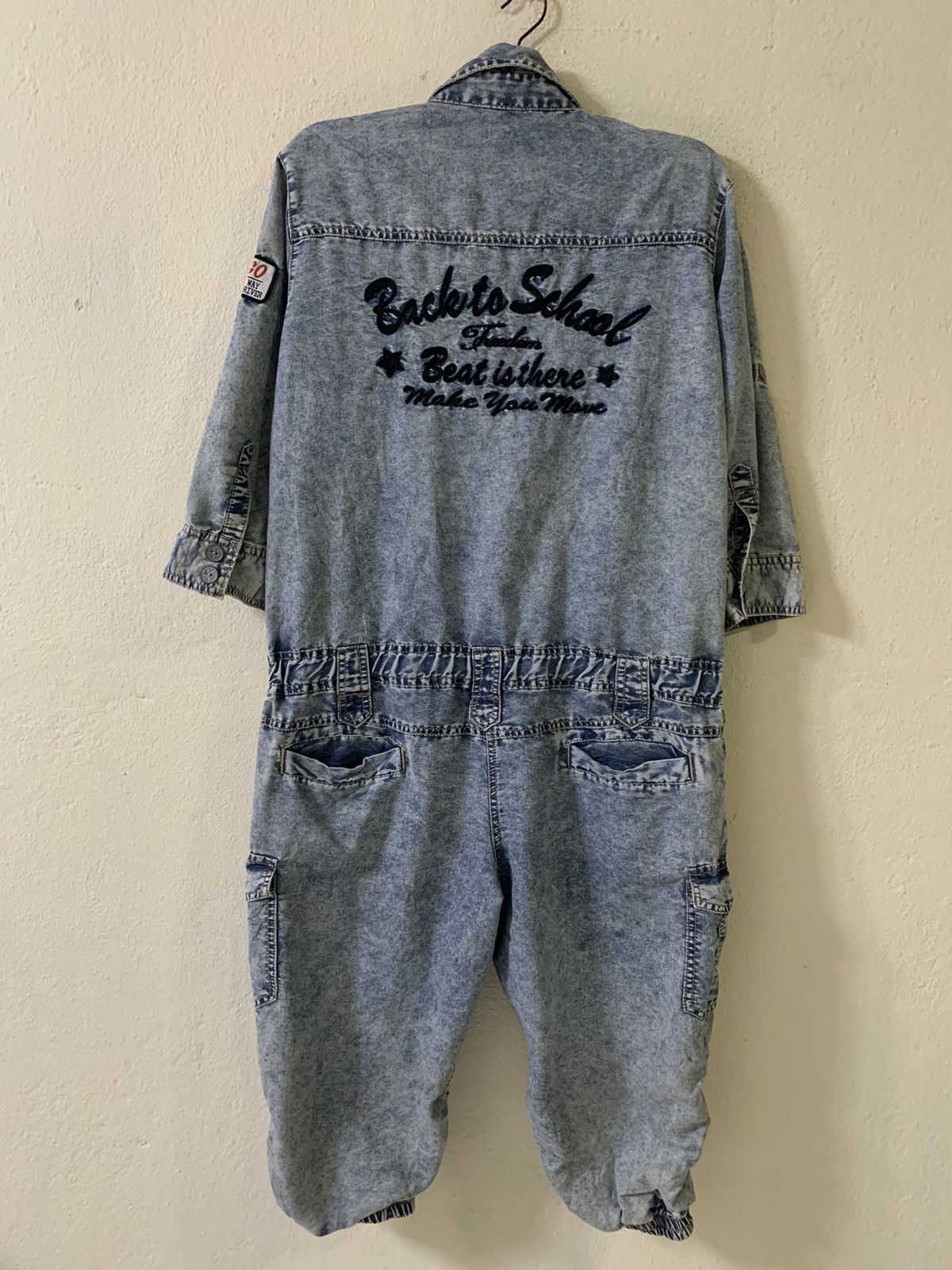 Japanese Brand Sorridere Denim Jumpsuit Overall Coverall Size 32" / US 10 / IT 46 - 8 Thumbnail