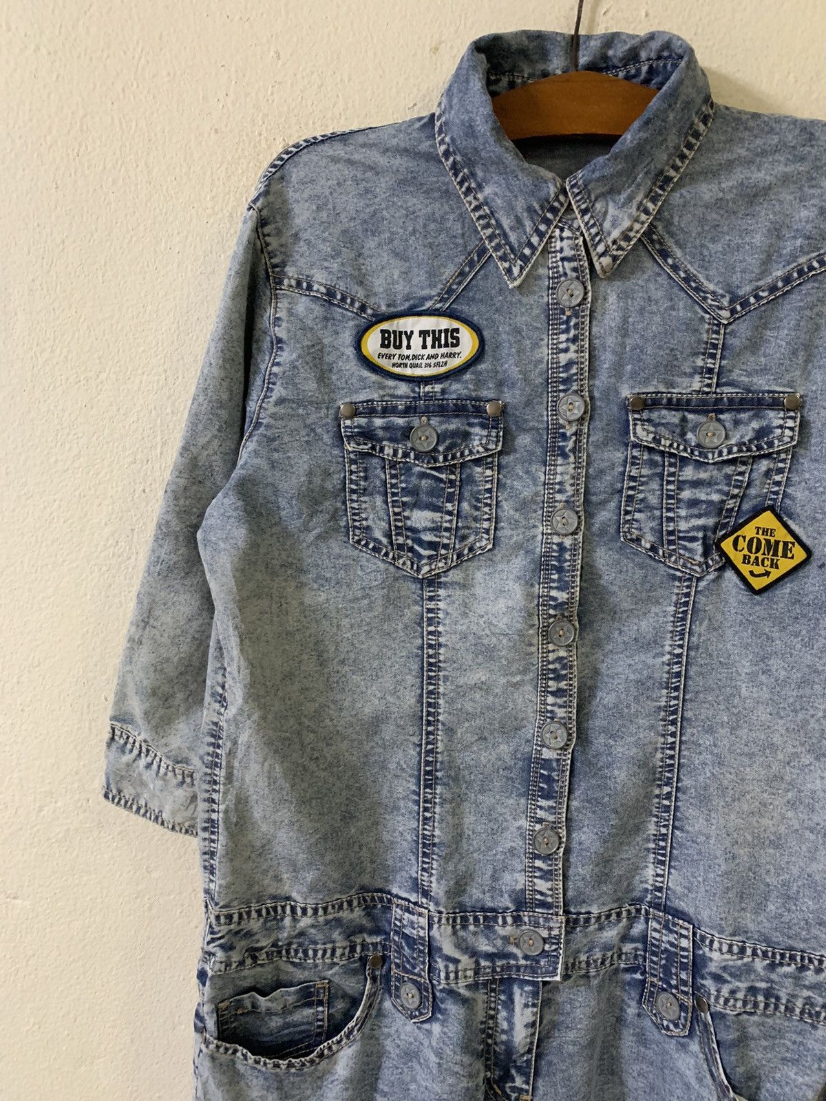 Japanese Brand Sorridere Denim Jumpsuit Overall Coverall Size 32" / US 10 / IT 46 - 4 Thumbnail