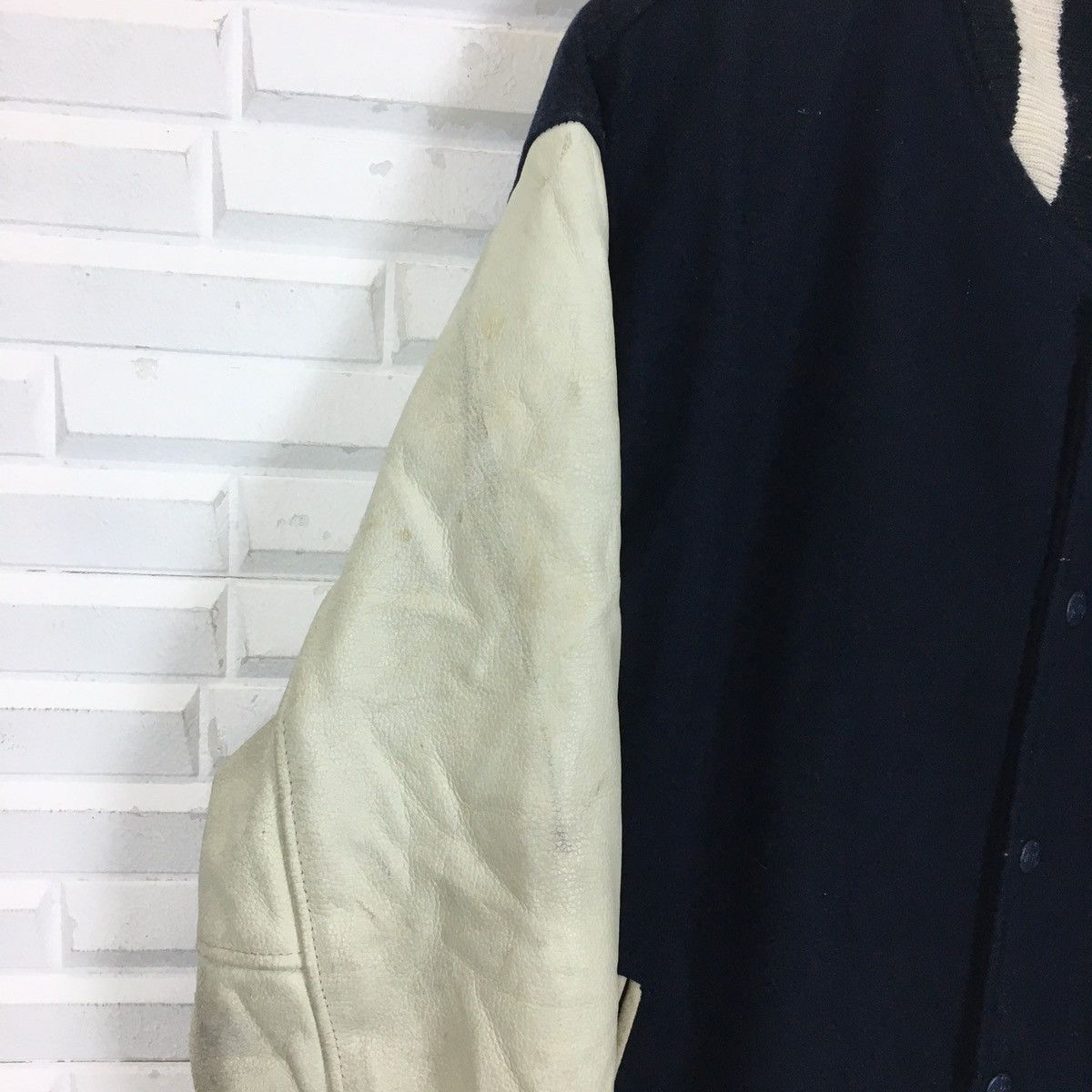 Japanese Brand RRKBLOW GRAFFITI NYC WOOL LEATHER SLEEVE VARSITY Size US L / EU 52-54 / 3 - 4 Thumbnail