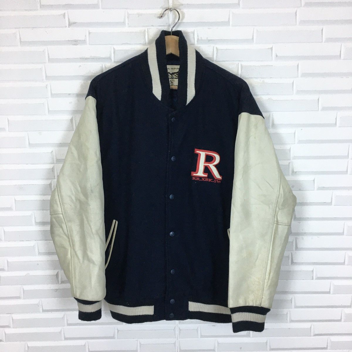 Japanese Brand RRKBLOW GRAFFITI NYC WOOL LEATHER SLEEVE VARSITY Size US L / EU 52-54 / 3 - 2 Thumbnail