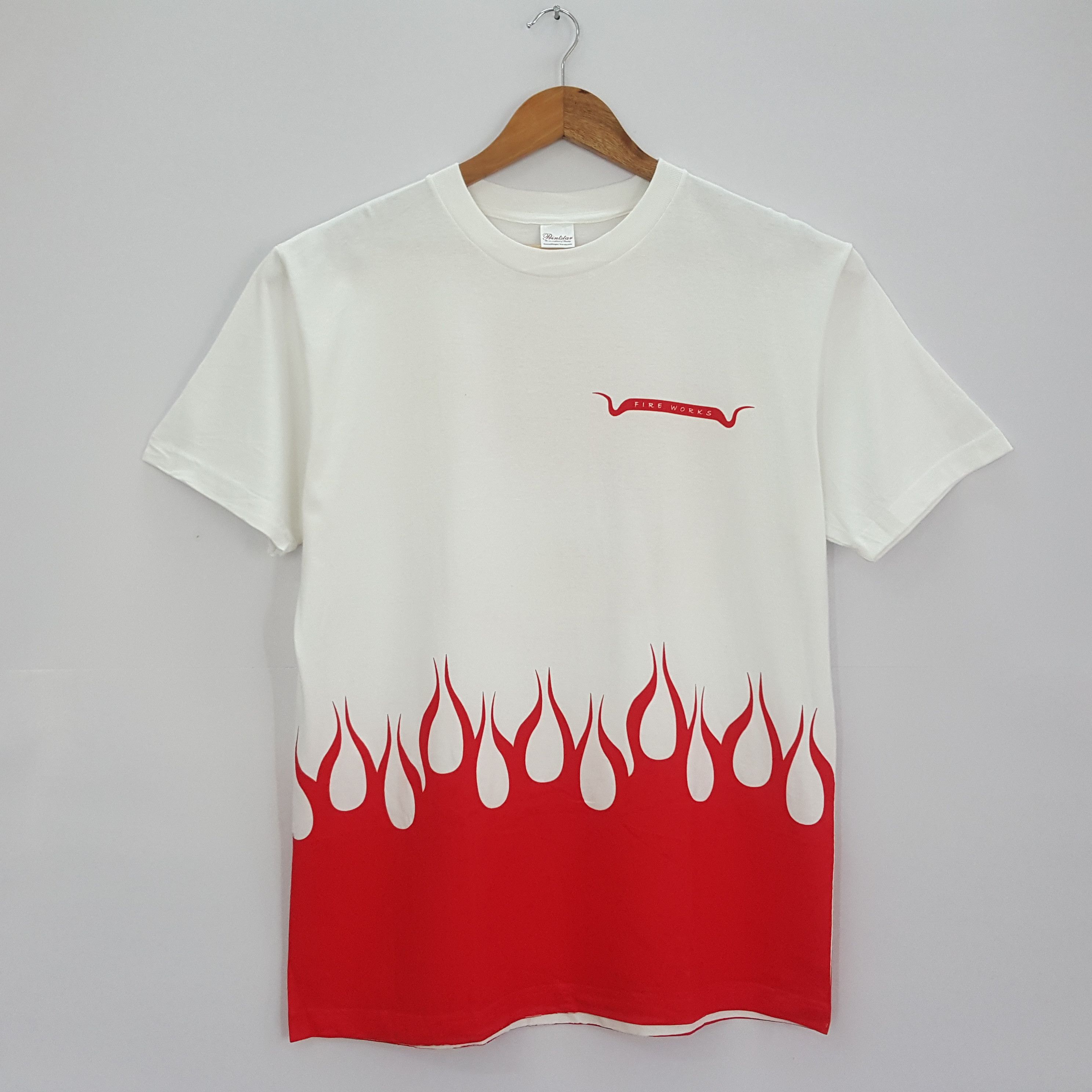 Japanese Brand × Vintage Vintage Japanese Brand Yang Ying Fire Work Design t-shirt Size US L / EU 52-54 / 3 - 5 Thumbnail