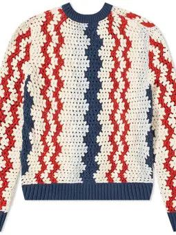 Corridor Handknit Grandpa Crochet Cardigan Size US XL / EU 56 / 4 - 2 Thumbnail