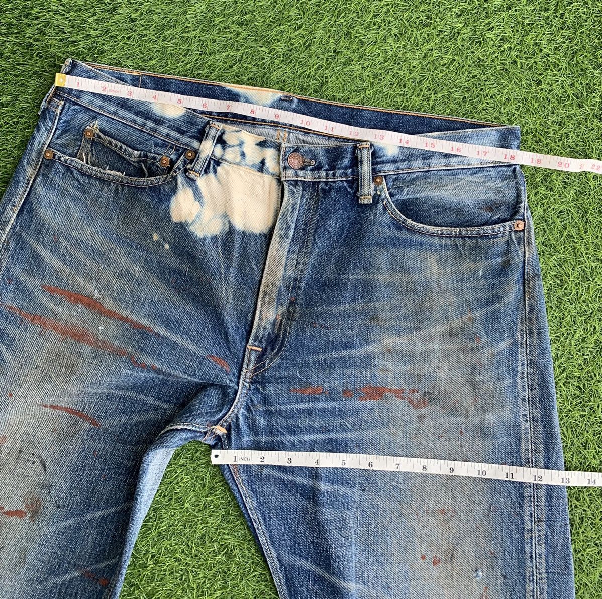 Japanese Brand Vintage Distressed Ware House Jeans Size US 36 / EU 52 - 20 Thumbnail