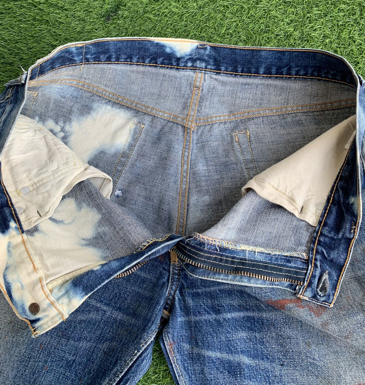 Japanese Brand Vintage Distressed Ware House Jeans Size US 36 / EU 52 - 17 Thumbnail