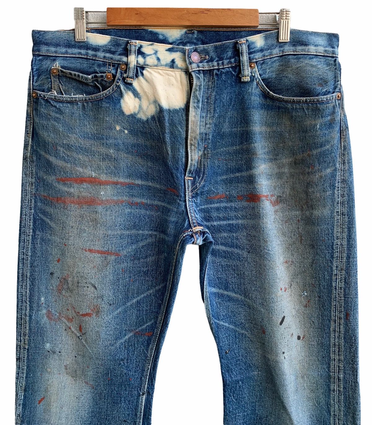 Japanese Brand Vintage Distressed Ware House Jeans Size US 36 / EU 52 - 8 Thumbnail