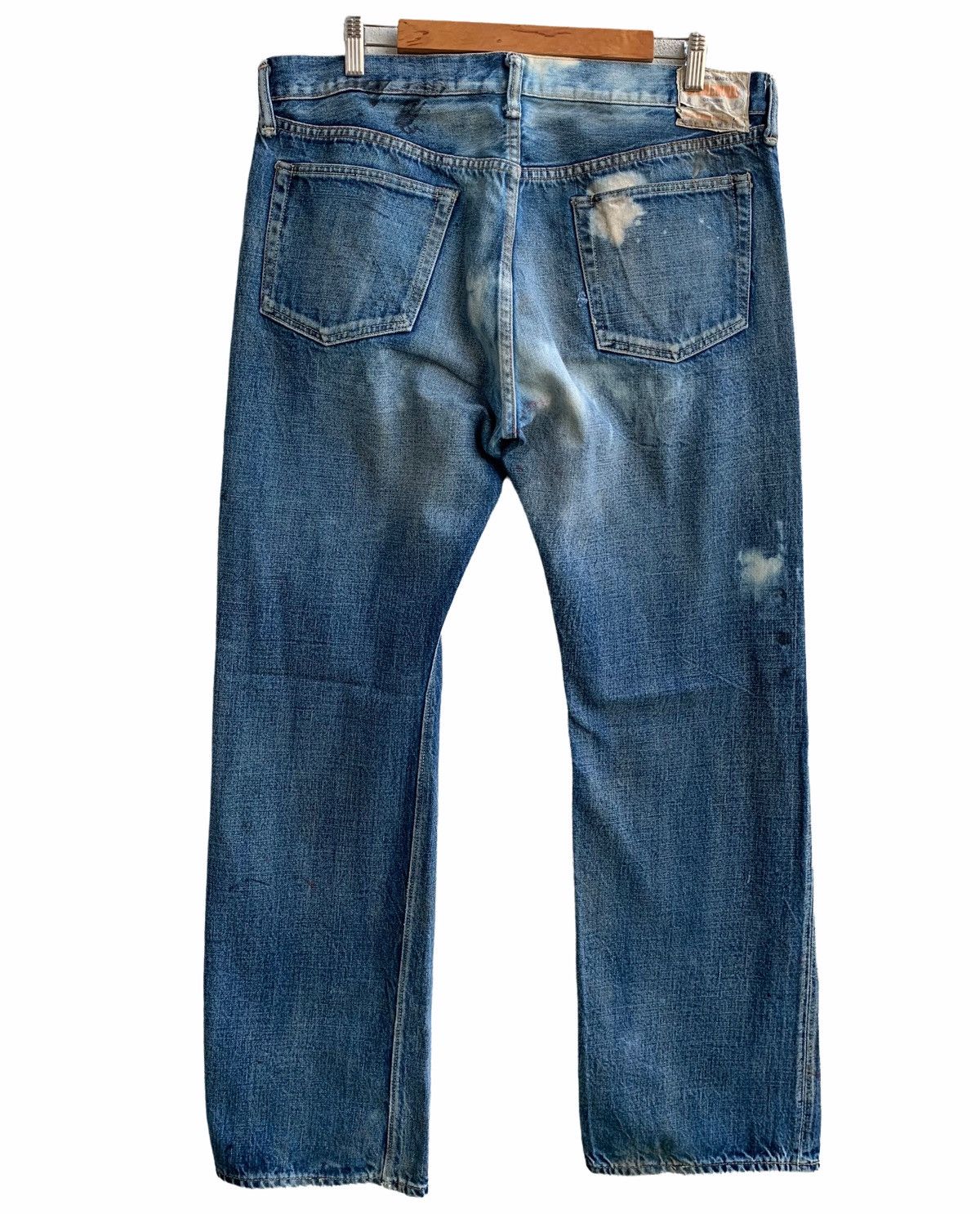 Japanese Brand Vintage Distressed Ware House Jeans Size US 36 / EU 52 - 3 Thumbnail