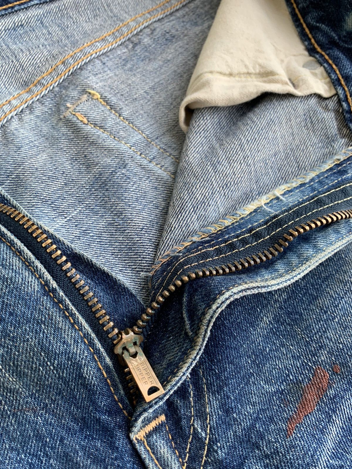 Japanese Brand Vintage Distressed Ware House Jeans Size US 36 / EU 52 - 16 Thumbnail