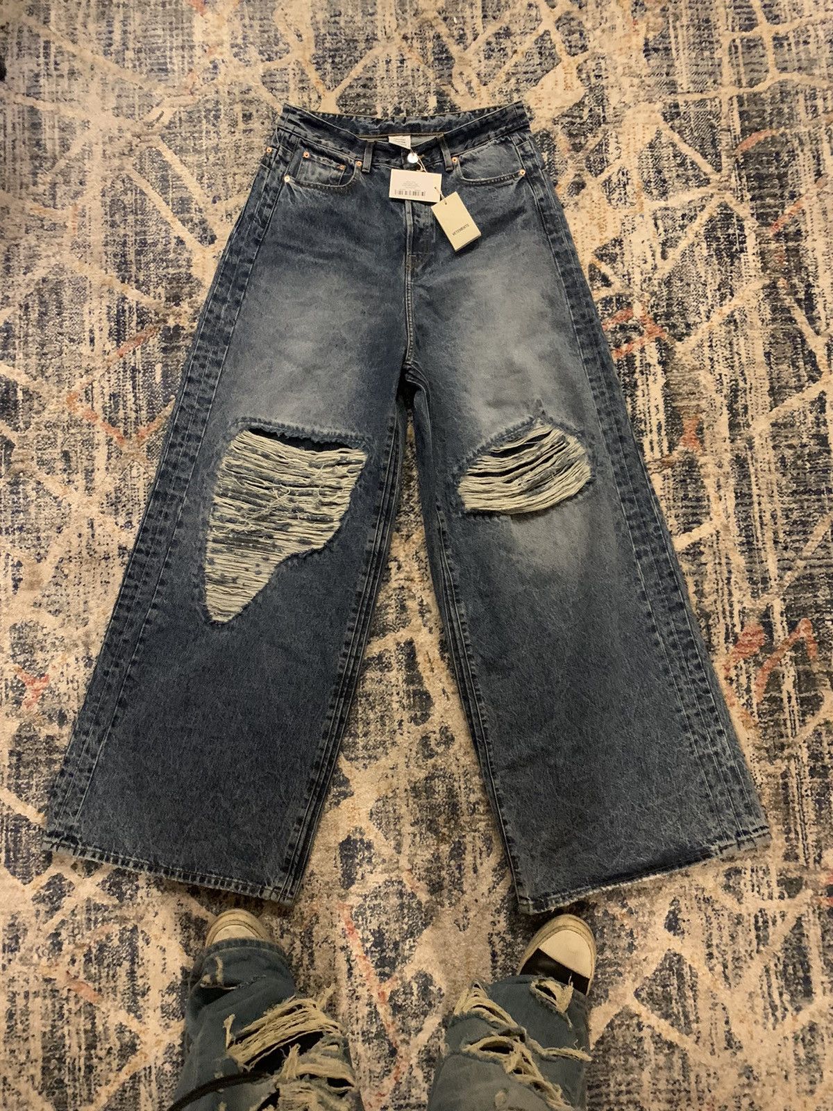 Vetements VETEMENTS PATCHED BAGGY JEANS | Grailed