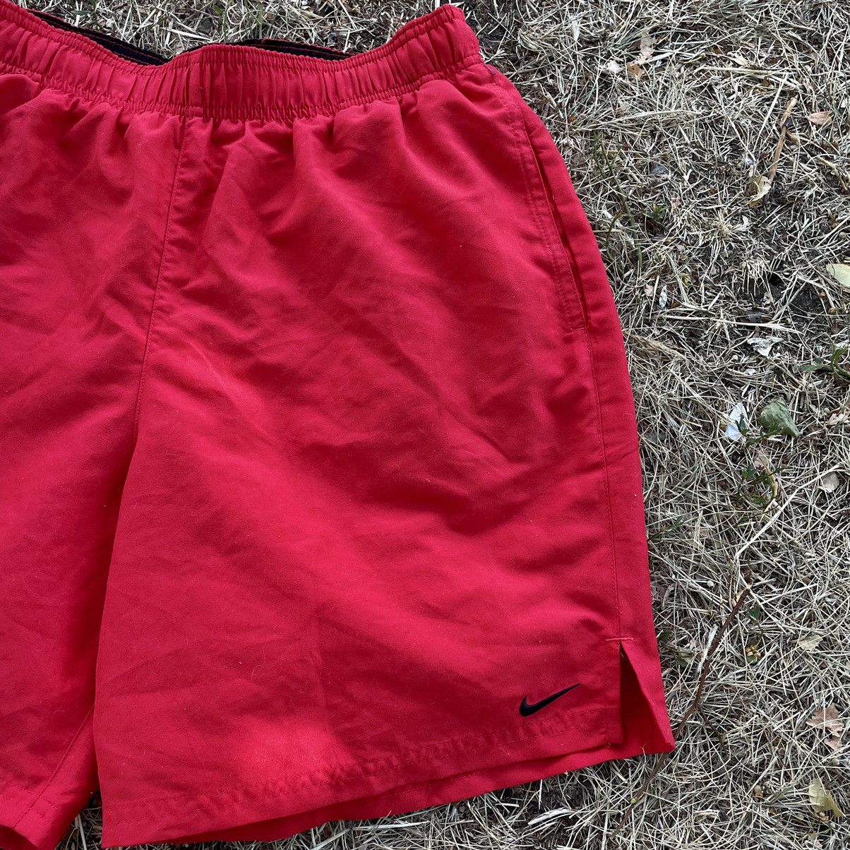 Nike Vintage Y2K Drill Nike Swoosh Logo Shorts Streetwear Size M Size US 32 / EU 48 - 3 Thumbnail