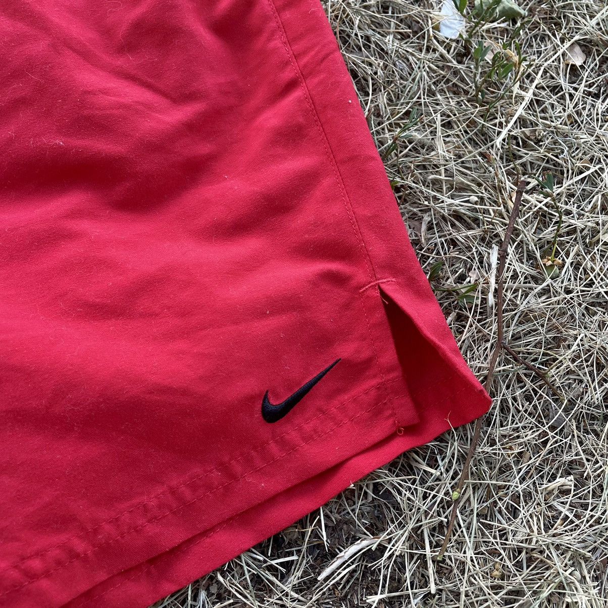 Nike Vintage Y2K Drill Nike Swoosh Logo Shorts Streetwear Size M Size US 32 / EU 48 - 4 Thumbnail