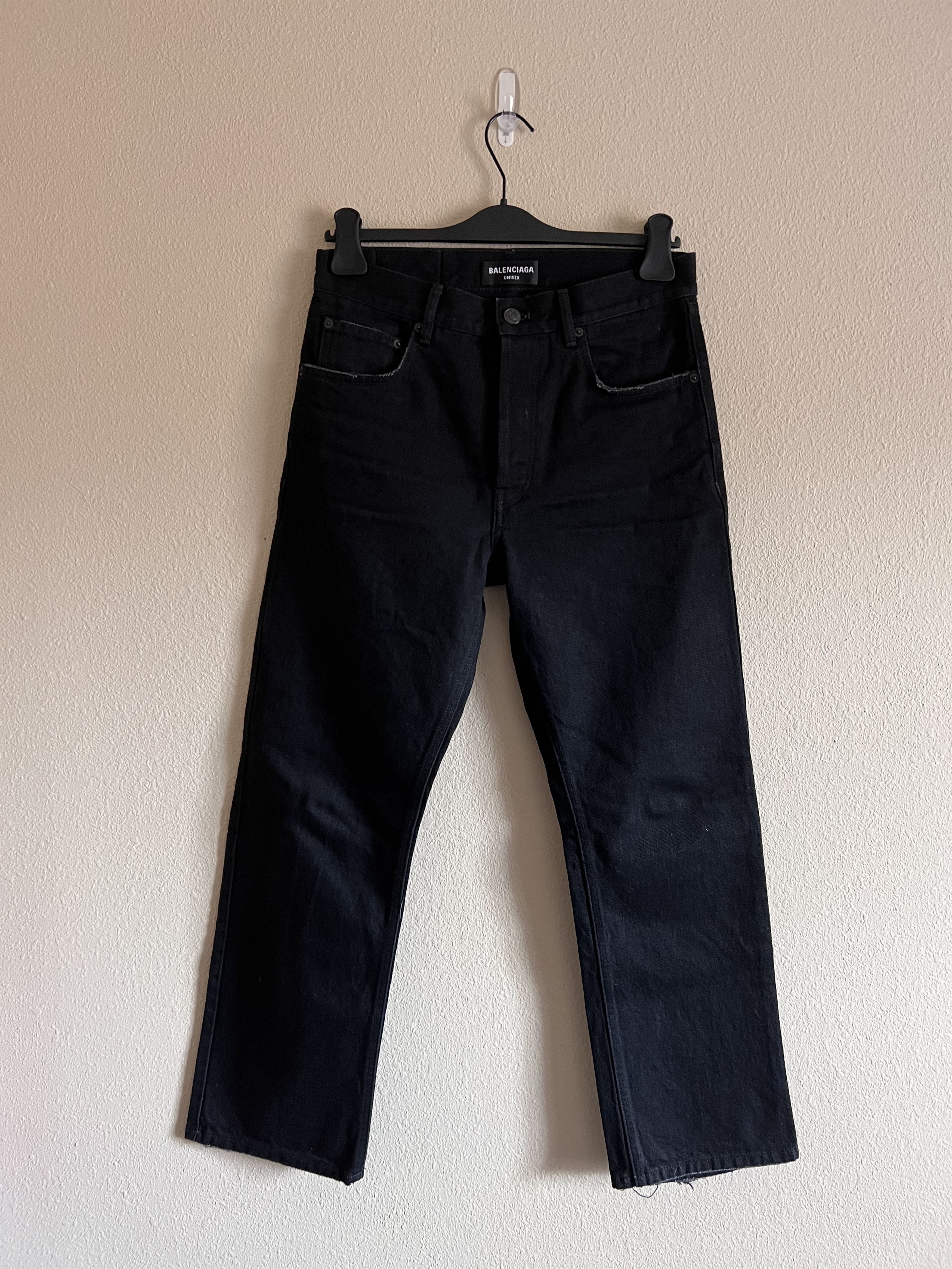 image of Balenciaga Slim Japanese Denim Jeans In Black, Men's (Size 30)