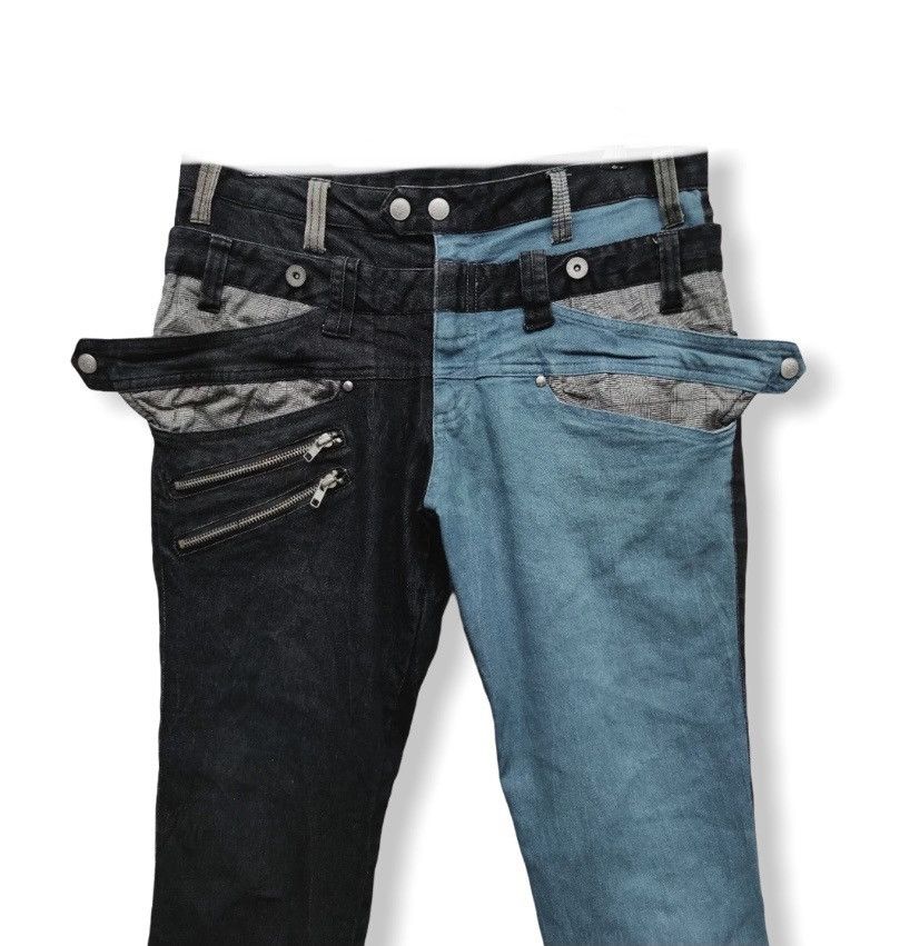 AMP × Japanese Brand AMP BY MANY DOPE Hybrid Color Double Waist Stretchy Pants Size US 32 / EU 48 - 2 Thumbnail