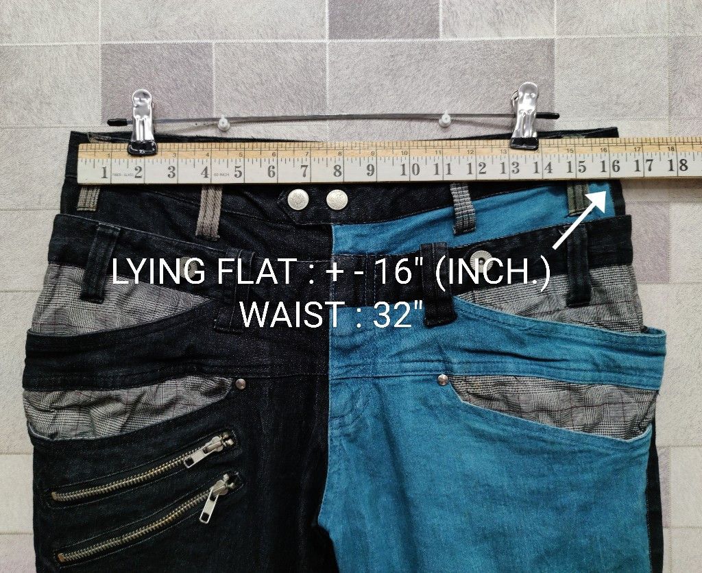 AMP × Japanese Brand AMP BY MANY DOPE Hybrid Color Double Waist Stretchy Pants Size US 32 / EU 48 - 9 Thumbnail