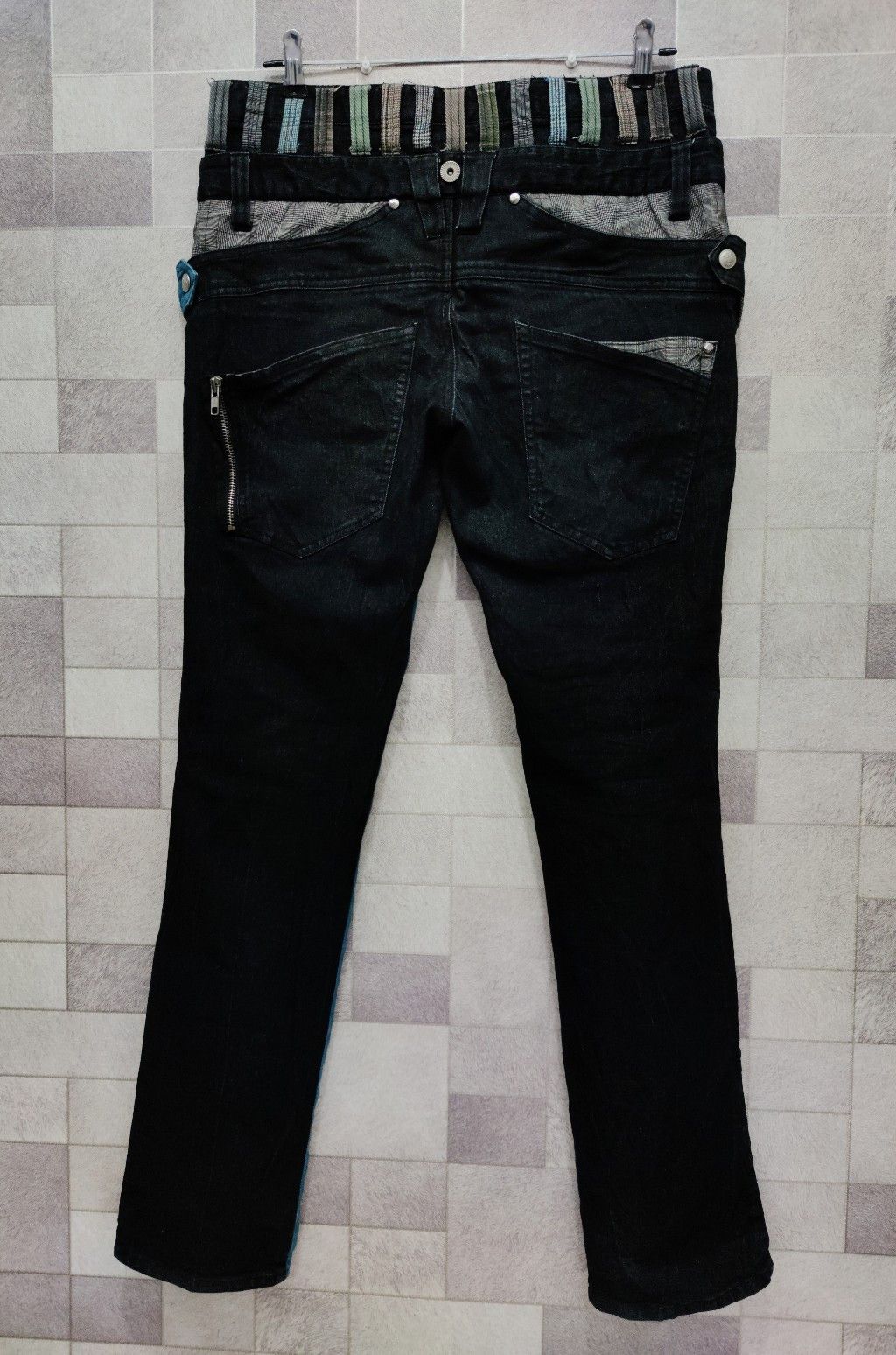 AMP × Japanese Brand AMP BY MANY DOPE Hybrid Color Double Waist Stretchy Pants Size US 32 / EU 48 - 5 Thumbnail