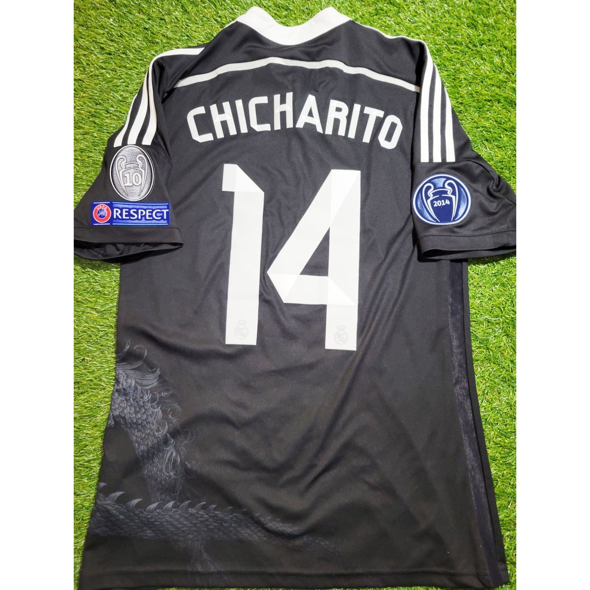 Adidas Real Madrid Chicharito Yohji Yamamoto Black Third Jersey Shirt  Dragon L