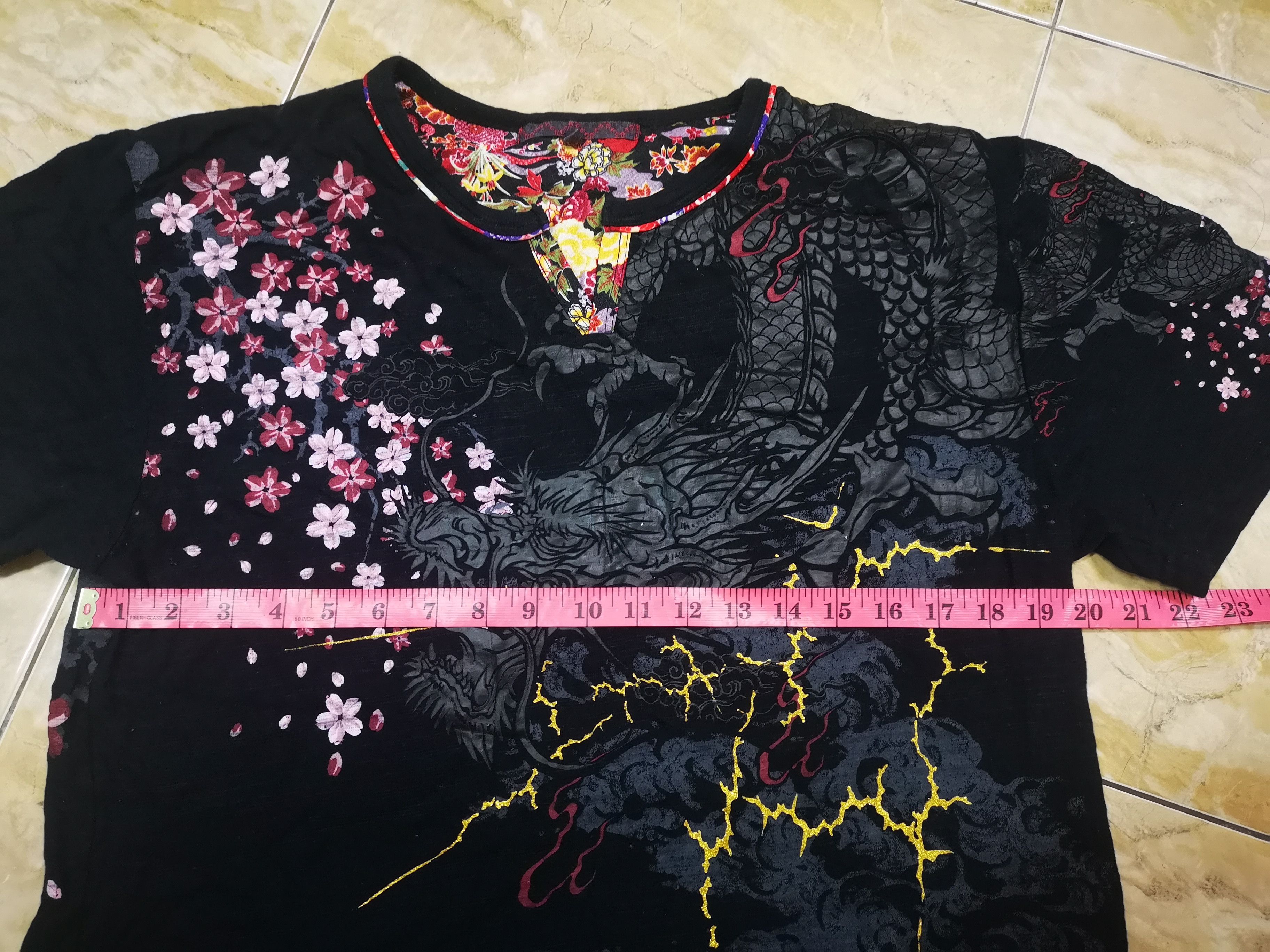 Designer × Japanese Brand Sakura and Dragon Full Printed Shirt Size US L / EU 52-54 / 3 - 11 Thumbnail