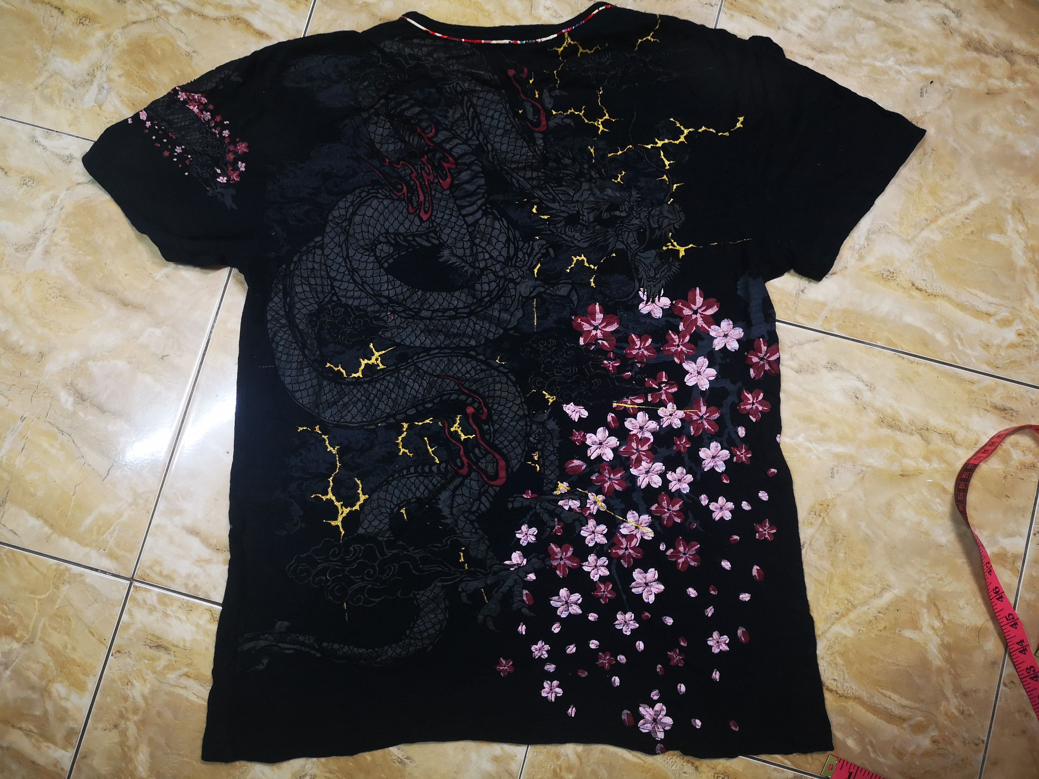 Designer × Japanese Brand Sakura and Dragon Full Printed Shirt Size US L / EU 52-54 / 3 - 4 Thumbnail