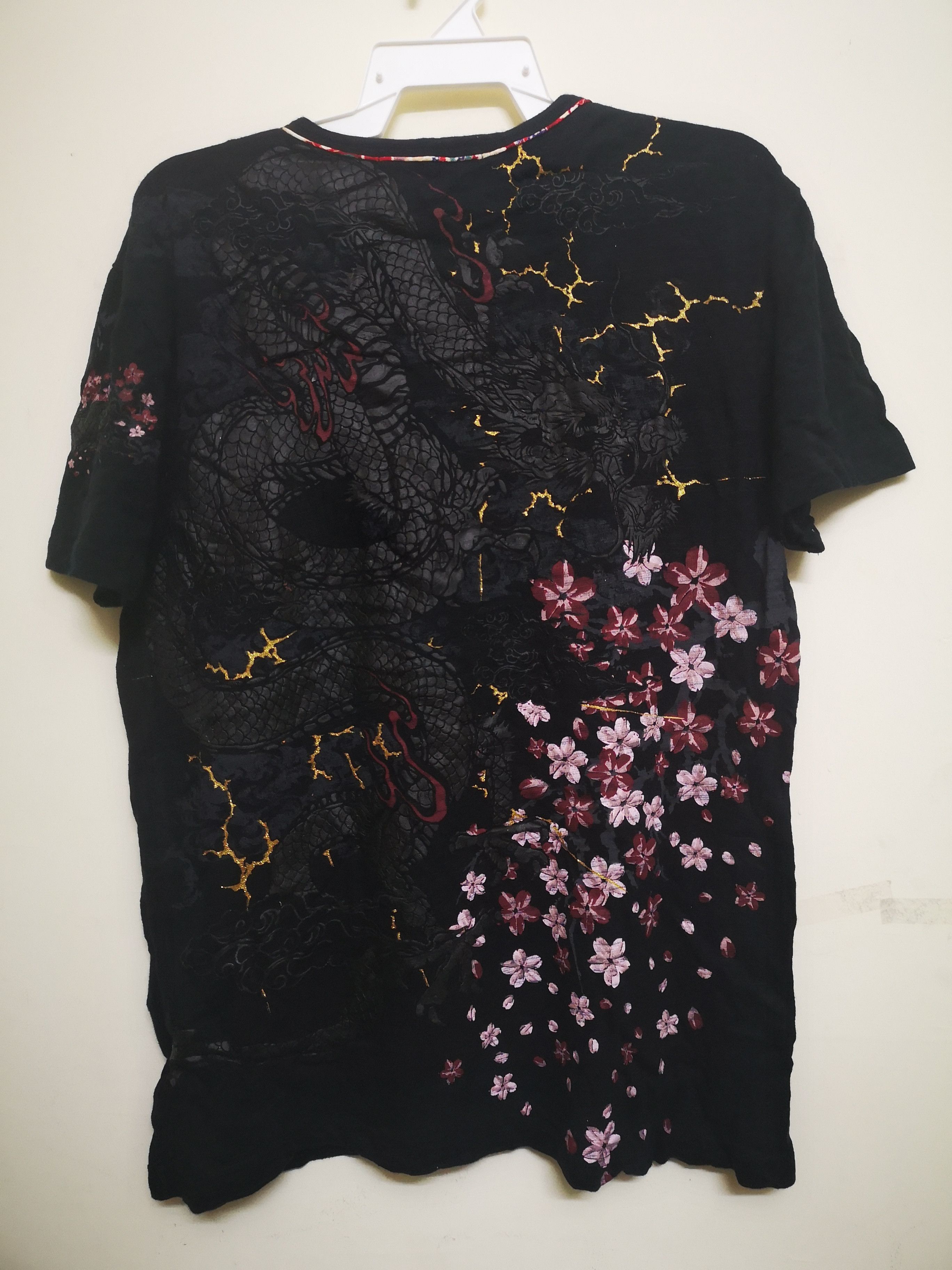 Designer × Japanese Brand Sakura and Dragon Full Printed Shirt Size US L / EU 52-54 / 3 - 2 Thumbnail