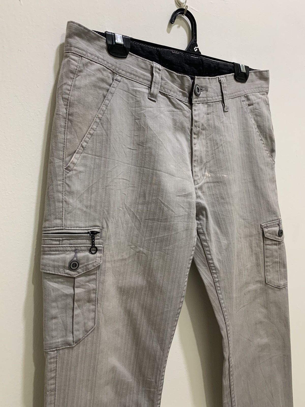 Japanese Brand × Solid and Striped Stripe 7Pocket Multipocket Tactical Utility Flare CargoPant Size 34" / US 12 / IT 48 - 6 Thumbnail