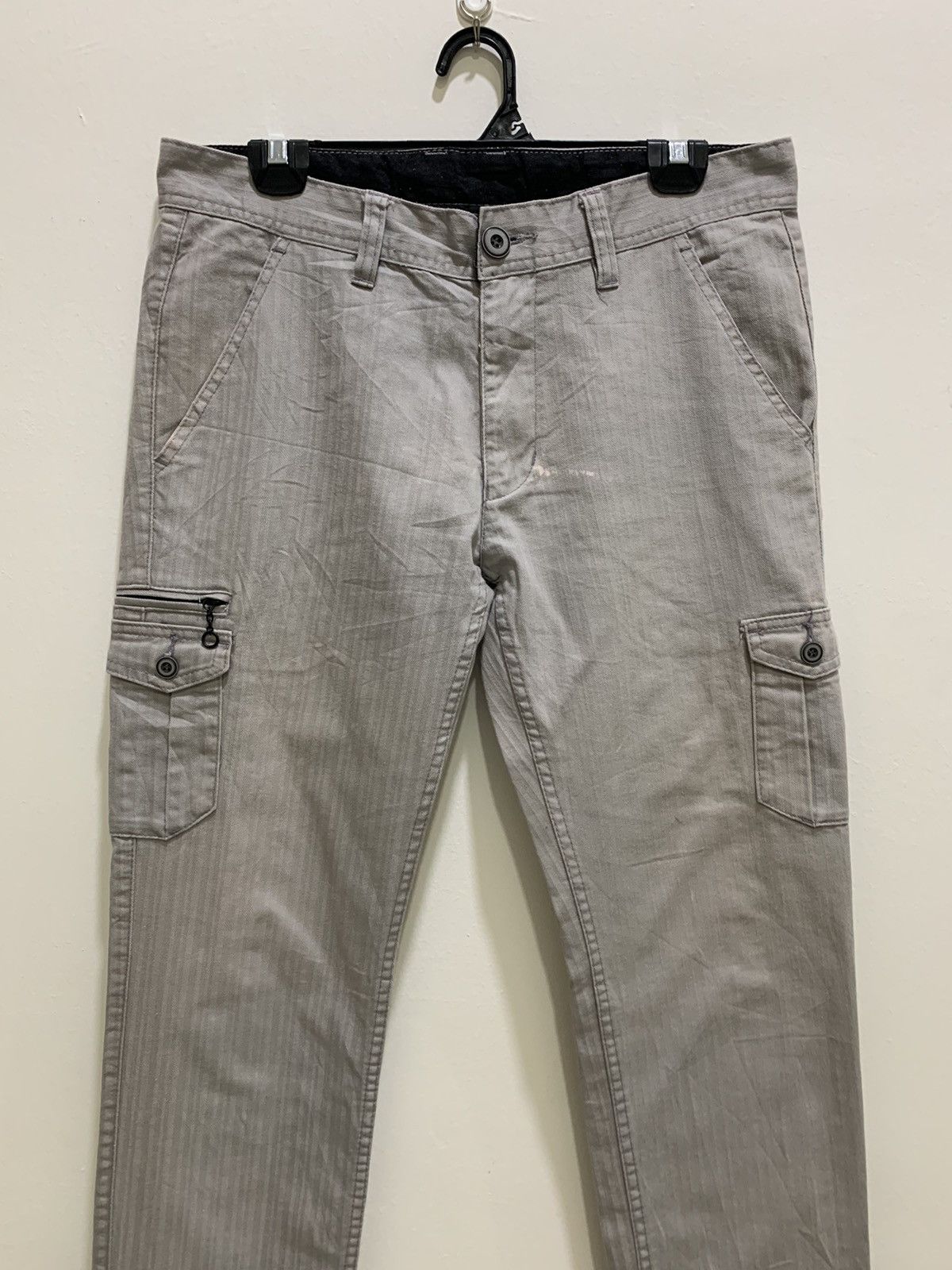 Japanese Brand × Solid and Striped Stripe 7Pocket Multipocket Tactical Utility Flare CargoPant Size 34" / US 12 / IT 48 - 4 Thumbnail