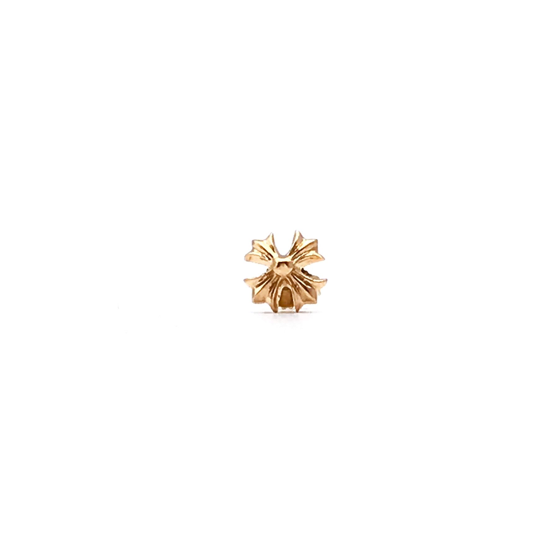 image of Chrome Hearts Chrome Herats 22K Gold Cross Ear Stud, Men's