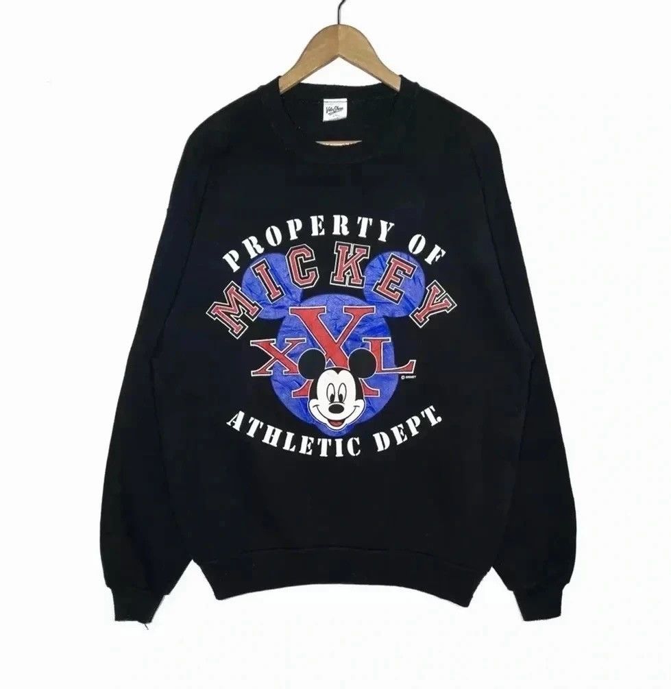 Vintage Disney store Mickey Mouse Athletic Department Crewneck Sweatshirt