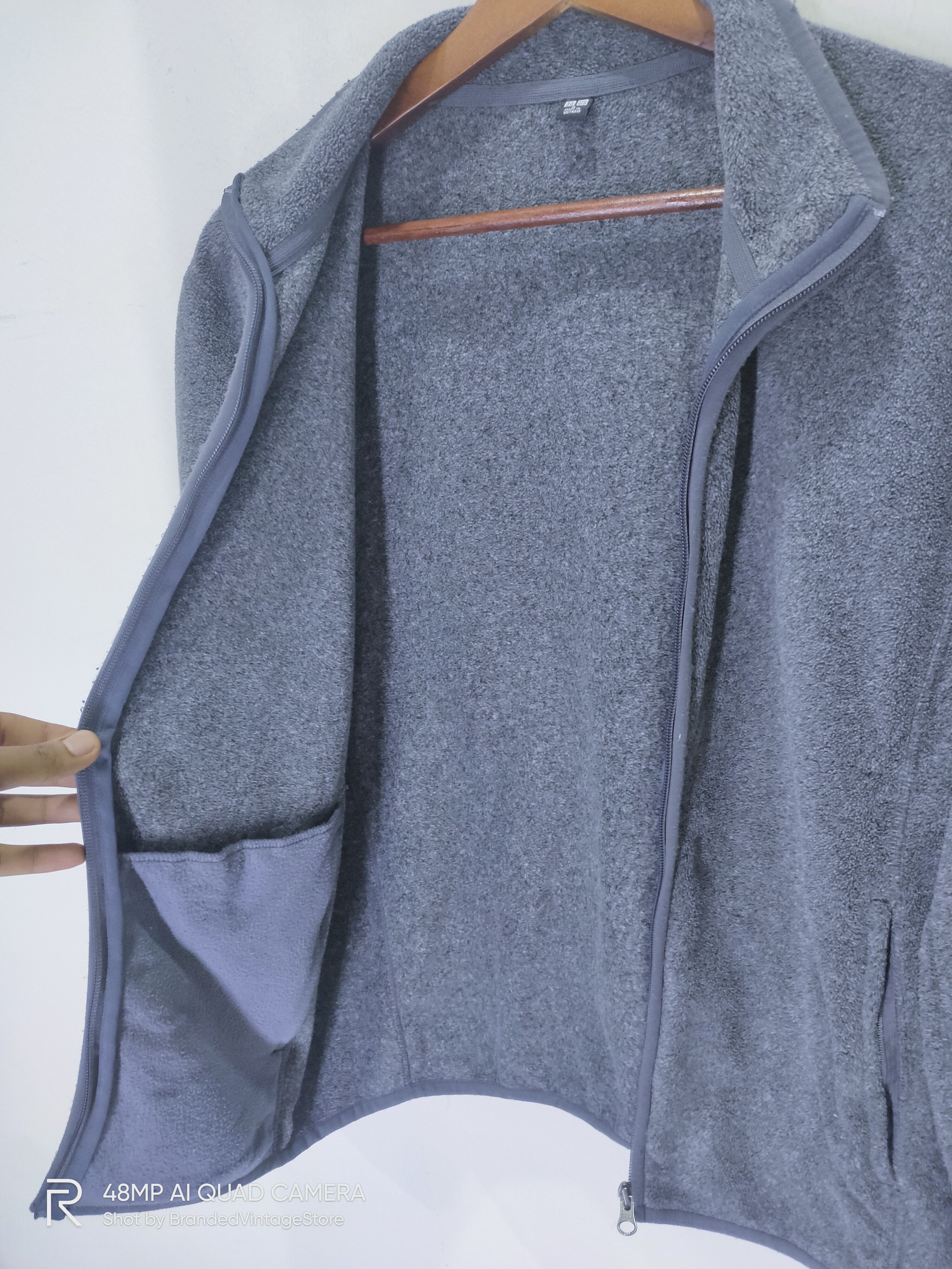 Japanese Brand UNIQLO Zipper Multipocket FleeceFur Sweatshirt Rider Jacket Size US M / EU 48-50 / 2 - 9 Thumbnail