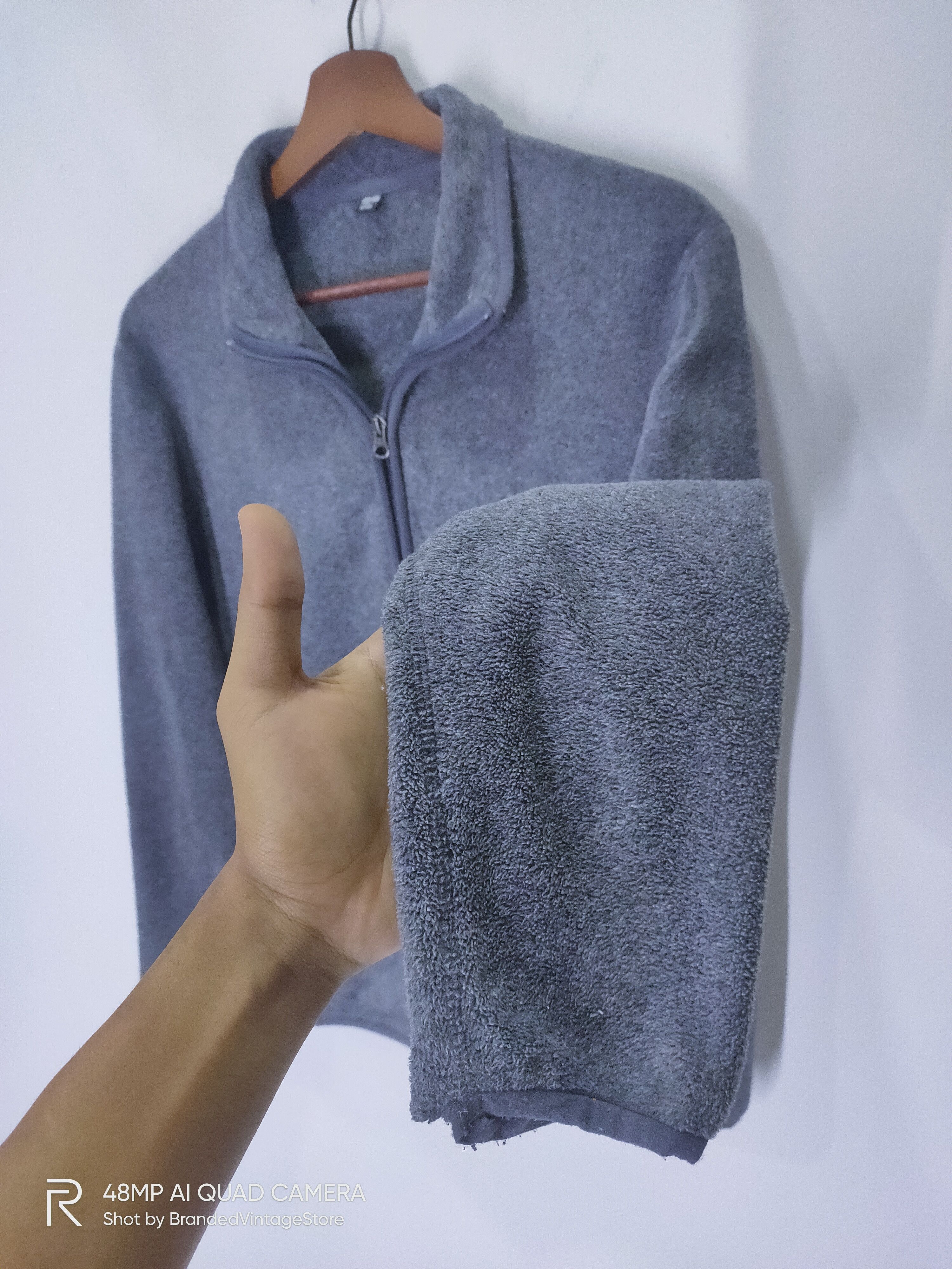 Japanese Brand UNIQLO Zipper Multipocket FleeceFur Sweatshirt Rider Jacket Size US M / EU 48-50 / 2 - 4 Thumbnail