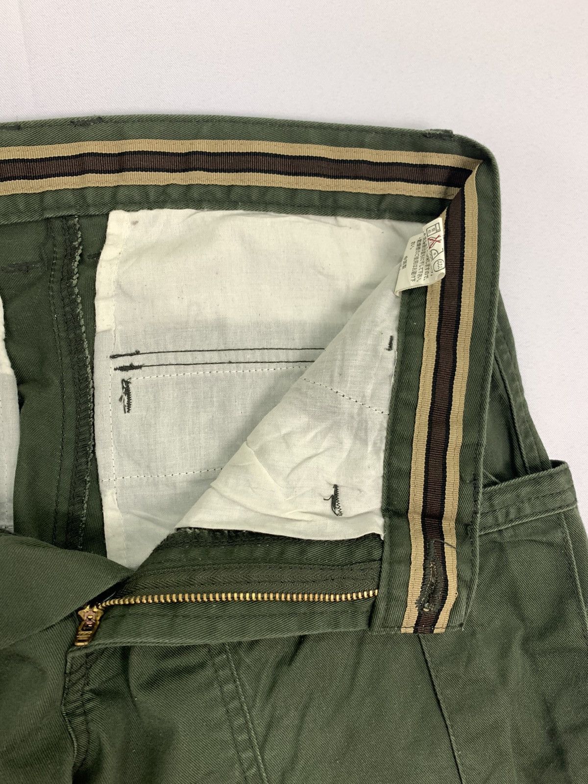 Japanese Brand 6 Pocket Carpenter Double Knee Stripe Waist Cargo Bush Pant Size US 32 / EU 48 - 15 Thumbnail