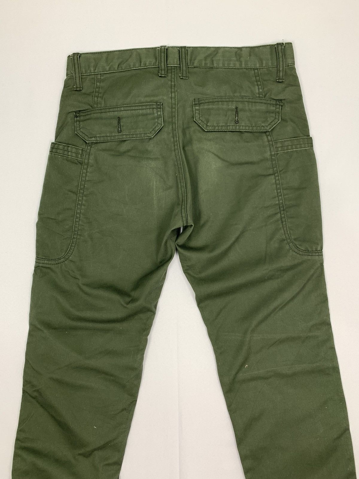 Japanese Brand 6 Pocket Carpenter Double Knee Stripe Waist Cargo Bush Pant Size US 32 / EU 48 - 8 Thumbnail