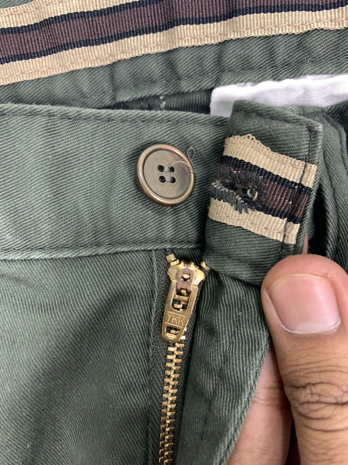 Japanese Brand 6 Pocket Carpenter Double Knee Stripe Waist Cargo Bush Pant Size US 32 / EU 48 - 12 Thumbnail