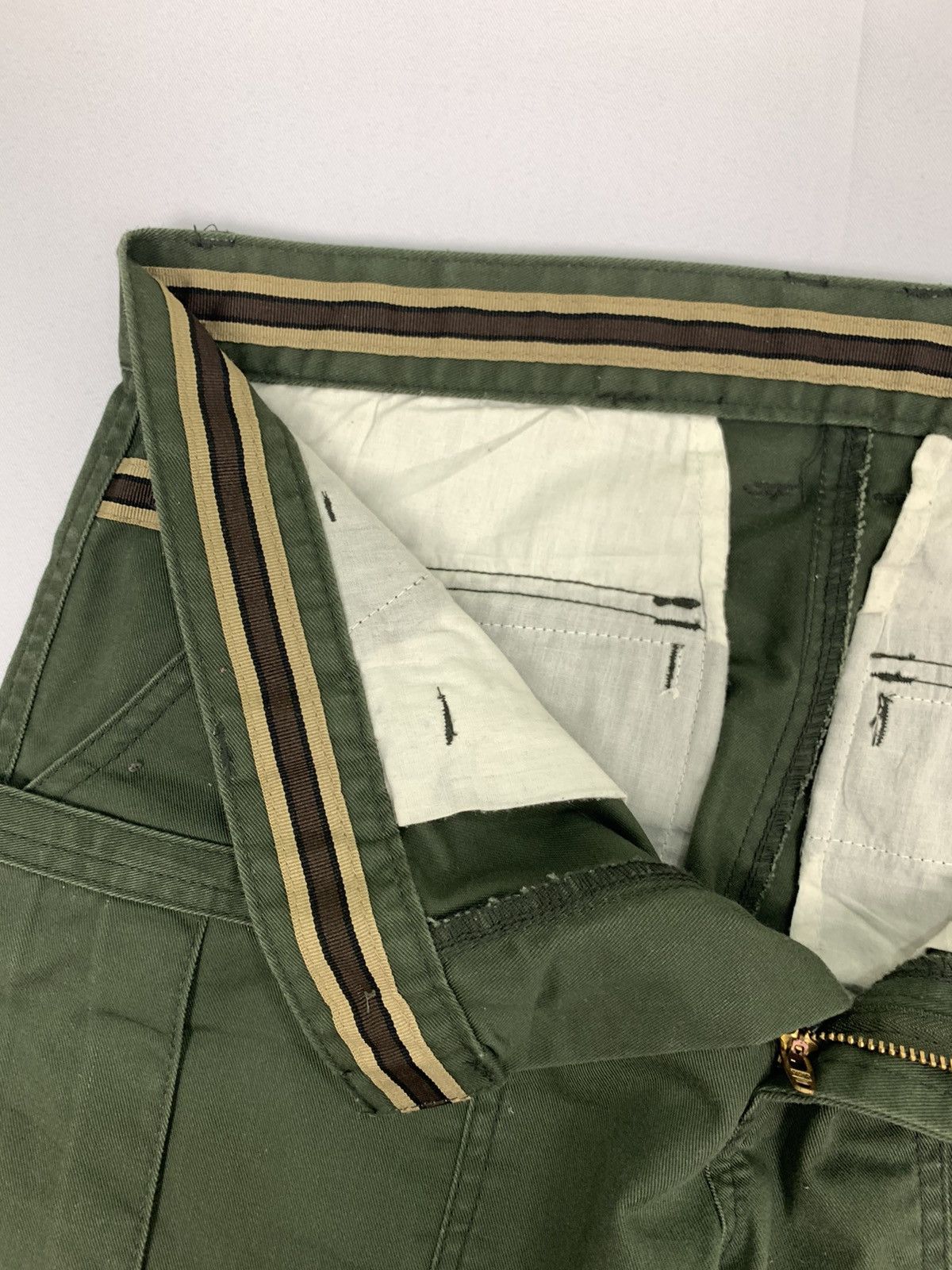 Japanese Brand 6 Pocket Carpenter Double Knee Stripe Waist Cargo Bush Pant Size US 32 / EU 48 - 14 Thumbnail