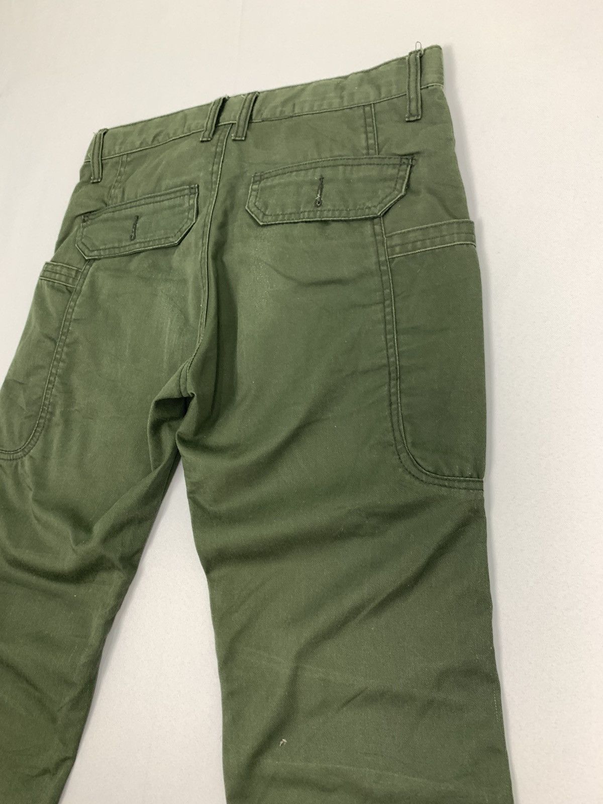 Japanese Brand 6 Pocket Carpenter Double Knee Stripe Waist Cargo Bush Pant Size US 32 / EU 48 - 11 Thumbnail