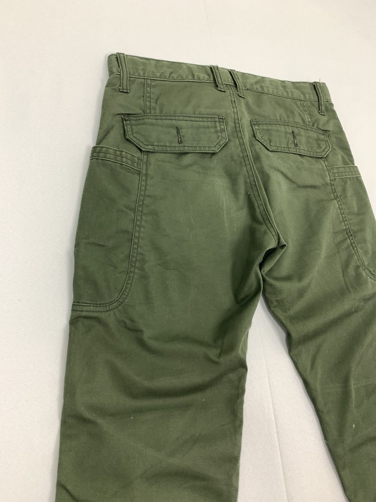 Japanese Brand 6 Pocket Carpenter Double Knee Stripe Waist Cargo Bush Pant Size US 32 / EU 48 - 10 Thumbnail