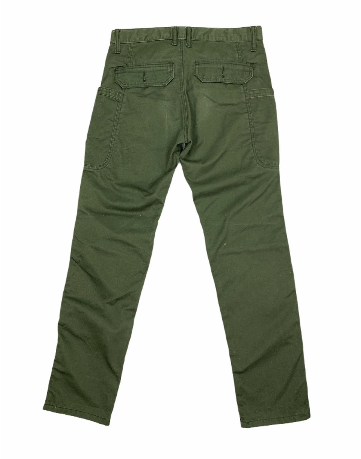 Japanese Brand 6 Pocket Carpenter Double Knee Stripe Waist Cargo Bush Pant Size US 32 / EU 48 - 2 Thumbnail
