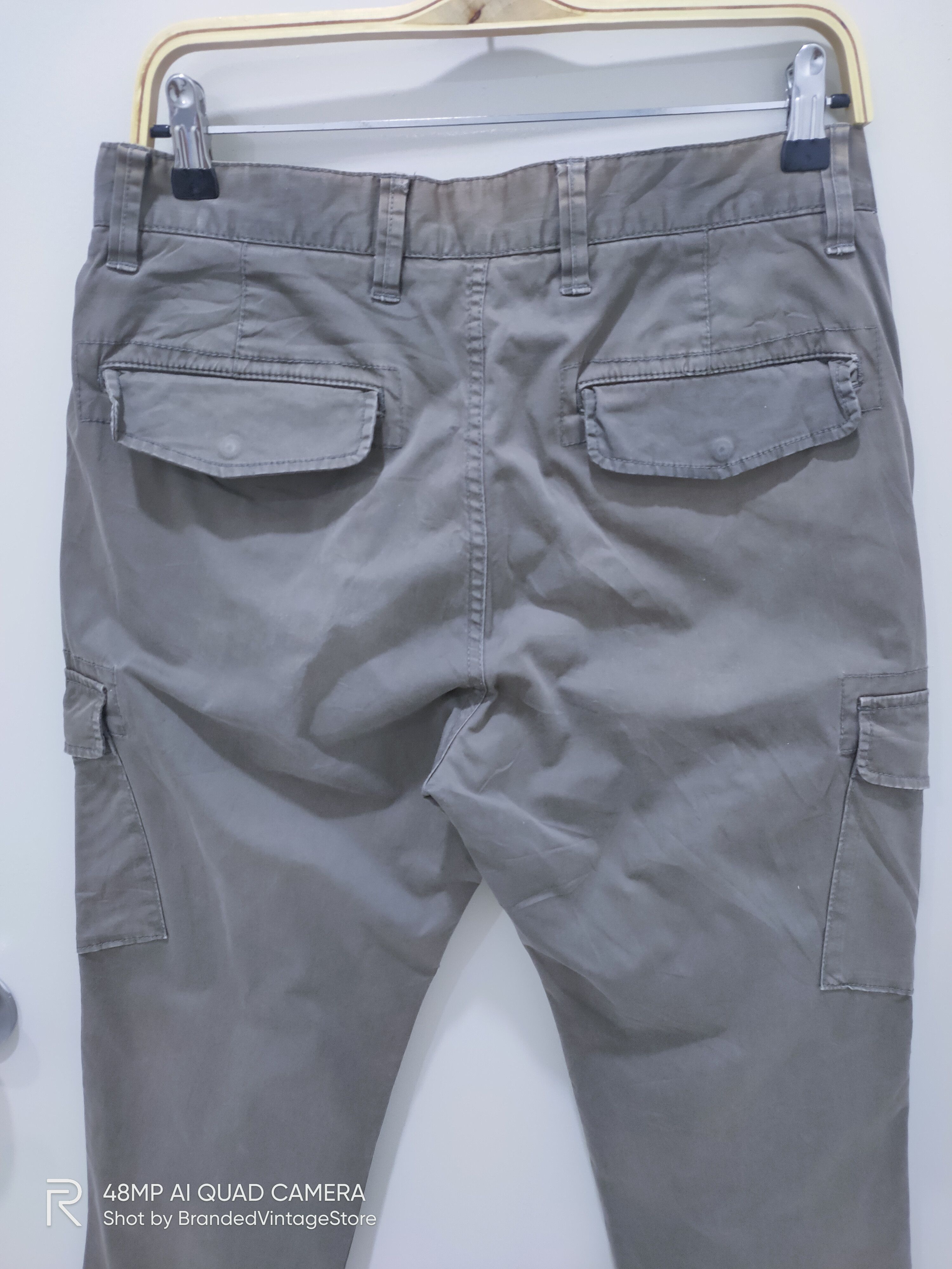 Japanese Brand UNIQLO Hard Cotton Distress Multipocket Utility Cargo Pants Size US 32 / EU 48 - 9 Thumbnail
