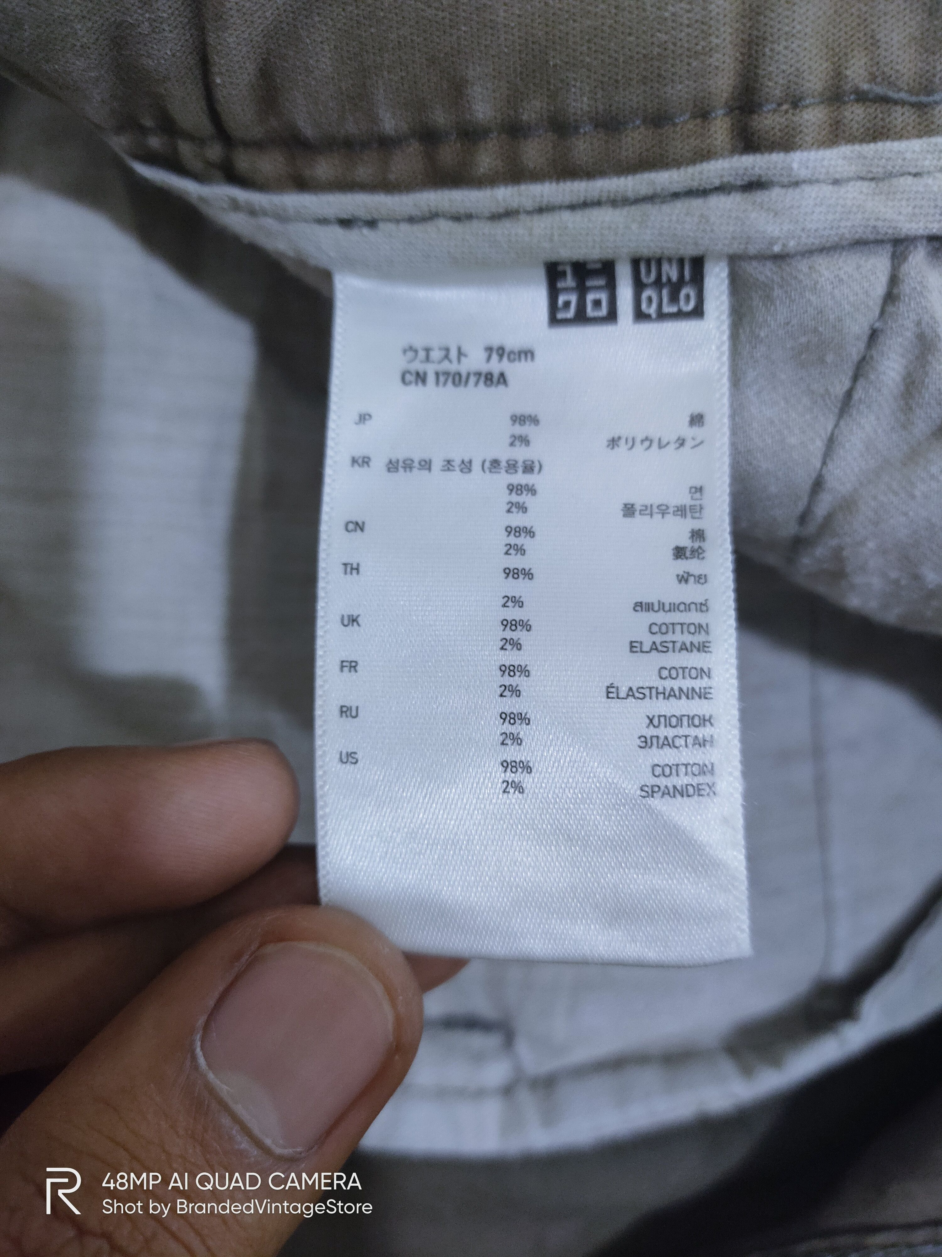 Japanese Brand UNIQLO Hard Cotton Distress Multipocket Utility Cargo Pants Size US 32 / EU 48 - 18 Thumbnail