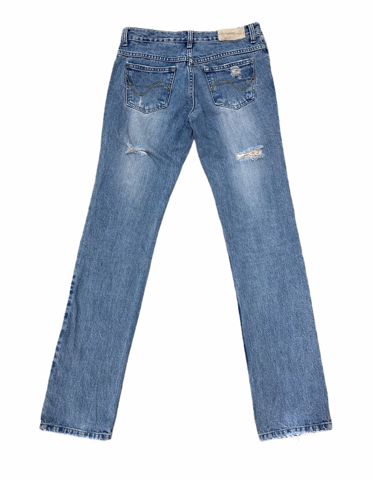 Japanese Brand VIRCA PHRASE Disstressed Denim SlimFit Harajuku Style Jeans Size 29" - 2 Thumbnail