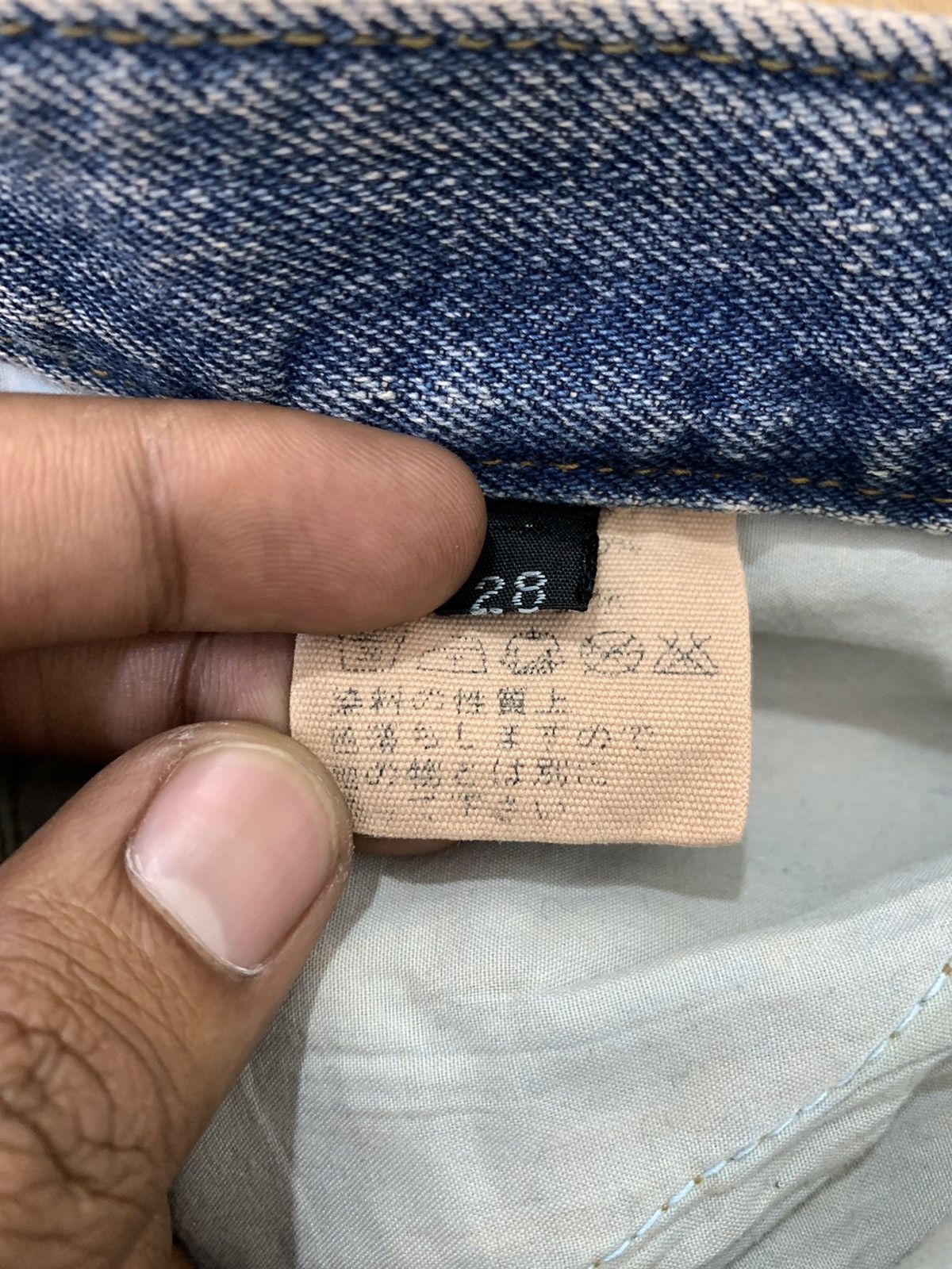 Japanese Brand VIRCA PHRASE Disstressed Denim SlimFit Harajuku Style Jeans Size 29" - 18 Thumbnail
