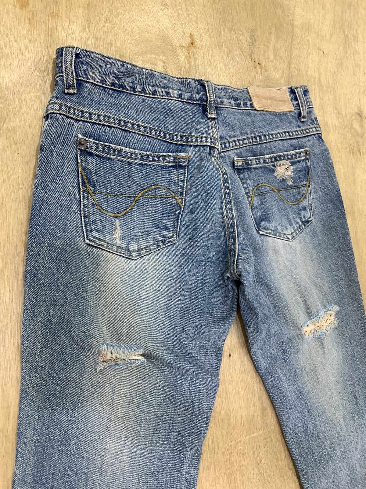 Japanese Brand VIRCA PHRASE Disstressed Denim SlimFit Harajuku Style Jeans Size 29" - 10 Thumbnail