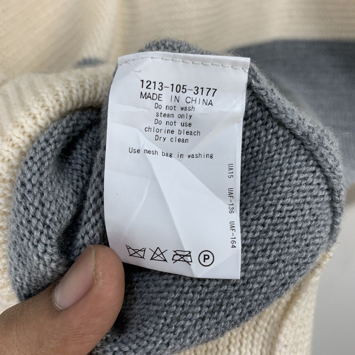 BEAUTY&YOUTH BEAUTY&YOUTH UNITED ARROWS Wool Striped Modern Knit Sweater Size US S / EU 44-46 / 1 - 14 Thumbnail