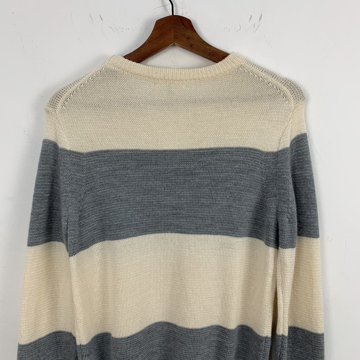BEAUTY&YOUTH BEAUTY&YOUTH UNITED ARROWS Wool Striped Modern Knit Sweater Size US S / EU 44-46 / 1 - 9 Thumbnail