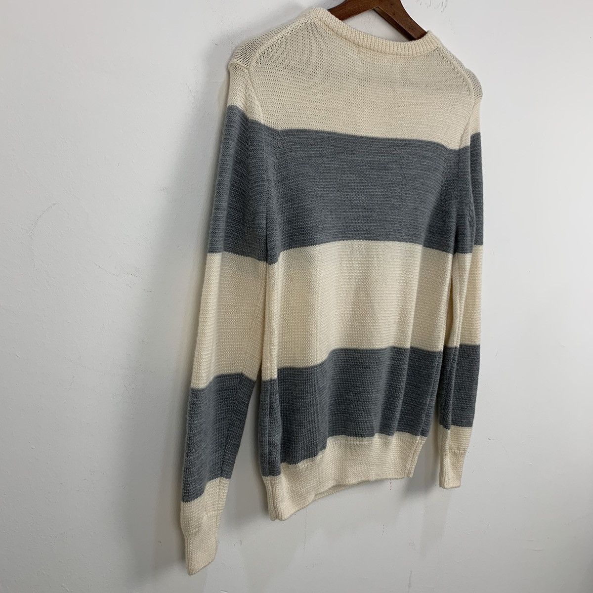 BEAUTY&YOUTH BEAUTY&YOUTH UNITED ARROWS Wool Striped Modern Knit Sweater Size US S / EU 44-46 / 1 - 11 Thumbnail