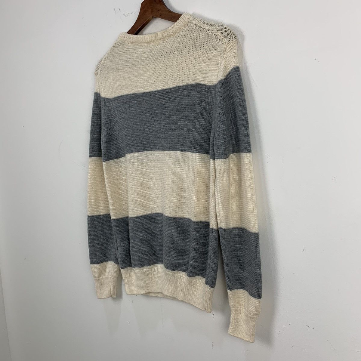 BEAUTY&YOUTH BEAUTY&YOUTH UNITED ARROWS Wool Striped Modern Knit Sweater Size US S / EU 44-46 / 1 - 12 Thumbnail