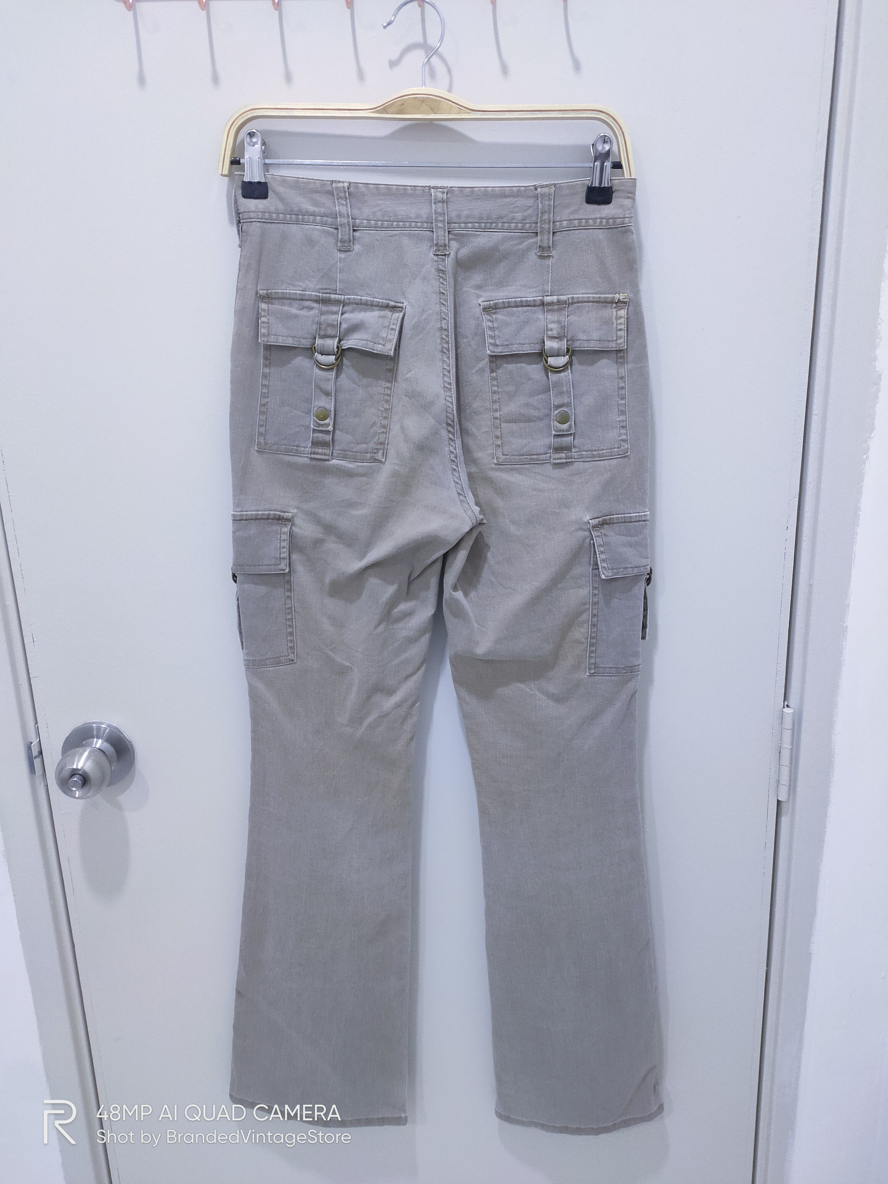 Japanese Brand × Seditionaries JOHN JELLO Punk Patchwork Multipocket Flare Cargo Bush Pant Size 28" / US 6 / IT 42 - 2 Thumbnail