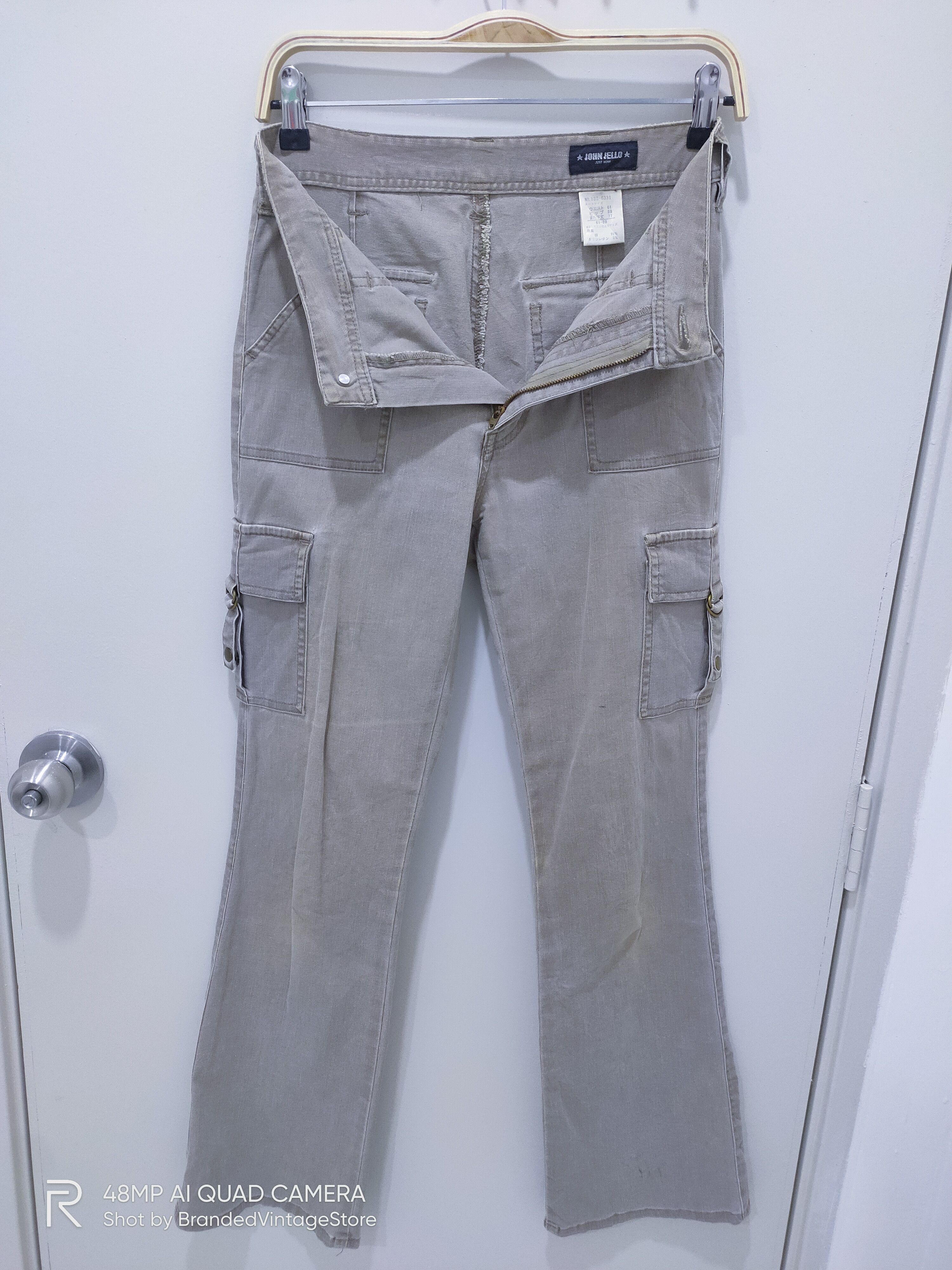 Japanese Brand × Seditionaries JOHN JELLO Punk Patchwork Multipocket Flare Cargo Bush Pant Size 28" / US 6 / IT 42 - 3 Thumbnail