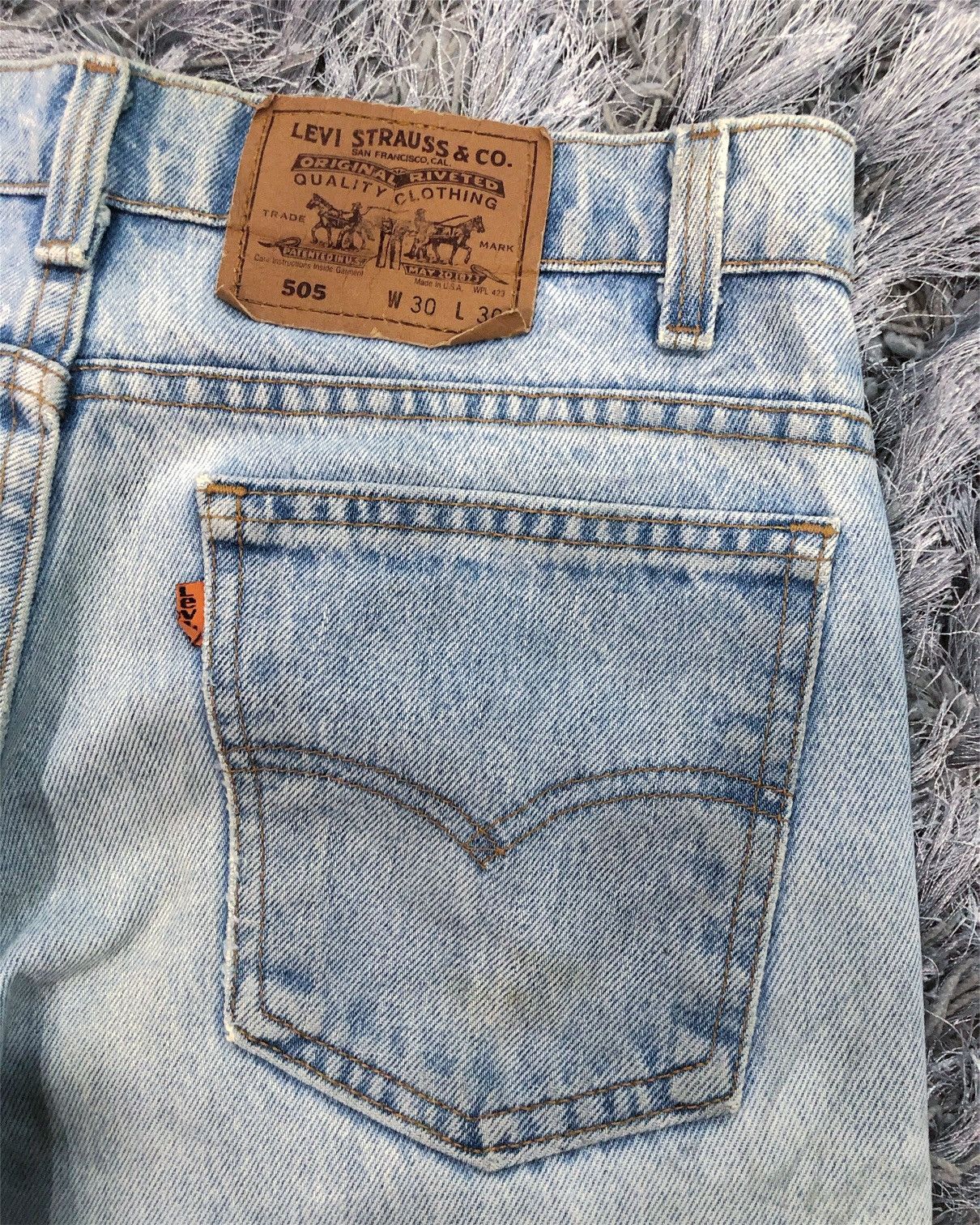 Levi's Rare Vintage Levi’s 505 Orange Tab Denim Jeans Size US 30 / EU 46 - 11 Thumbnail